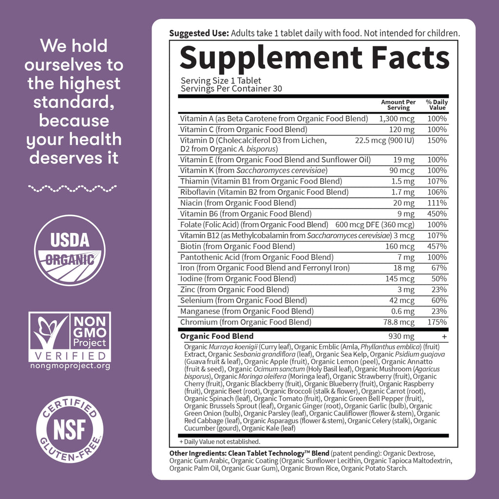 Garden of Life Organics Prenatal Vitamin: Folate for Energy & Healthy Fetal Development, Non-constipating Iron, Vitamin C, B6, B12, D3 – Organic, Non-GMO, Gluten-Free, Vegan, 30 Day Supply Garden of Life buy supplements Au