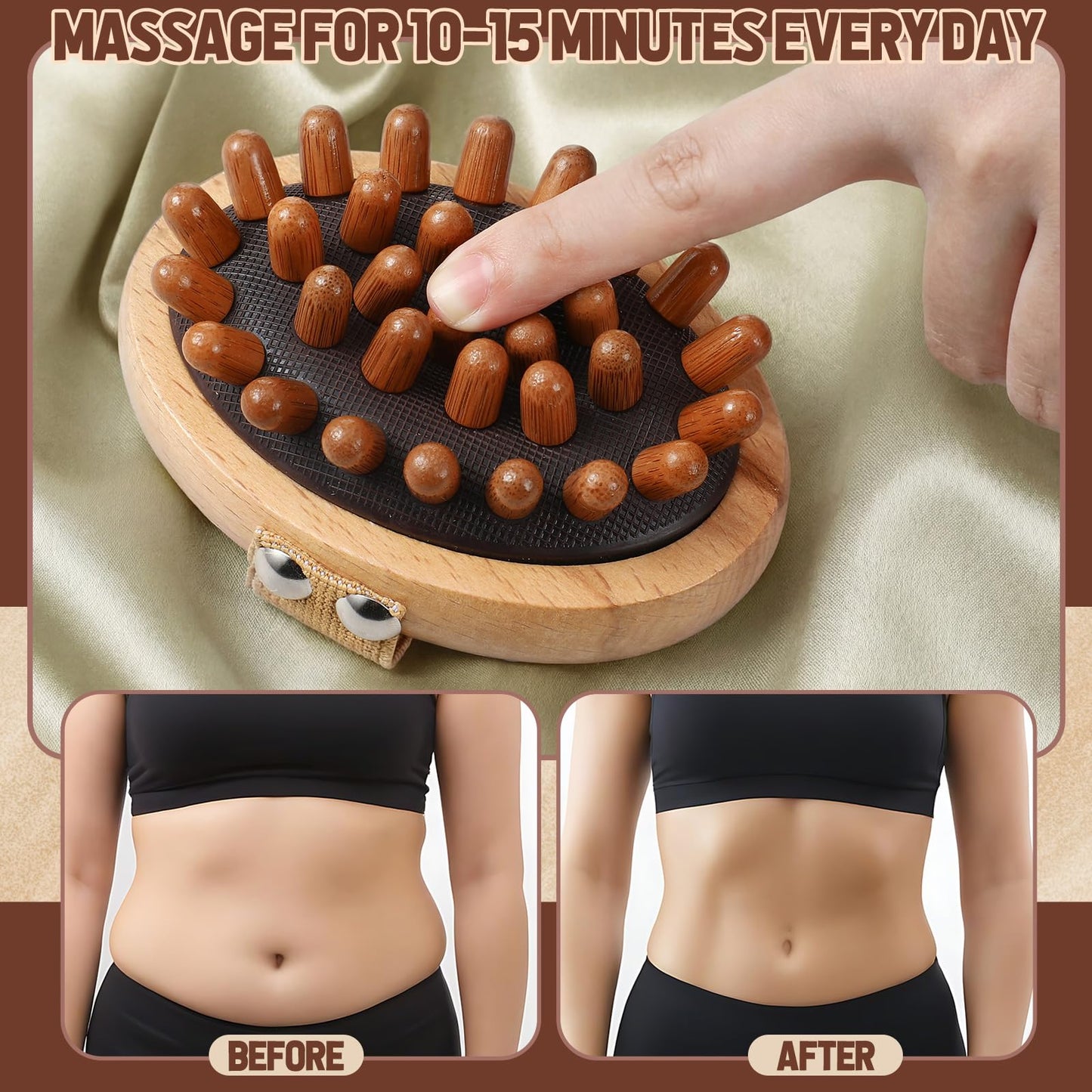 ProSuites Wooden Meridian Massage Body Brush for Cellulite Remover, Cellulite Lymphatic Drainage Massager for Body Shaping ProSuites buy supplements Au