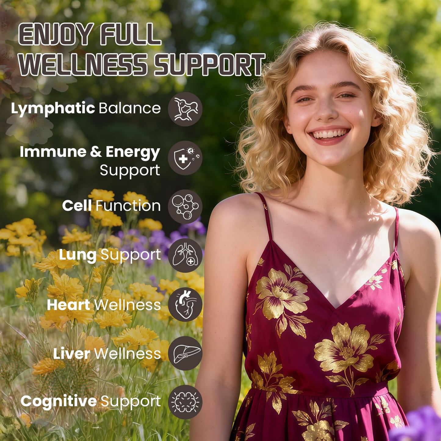 BIOZQYNK Lymphatic Drainage Liquid Drops – Herbal Extracts & Botanicals for Circulation, Immune & Detox Support – Alcohol-Free, Vegan (2 fl oz) BIOZQYNK buy supplements Au