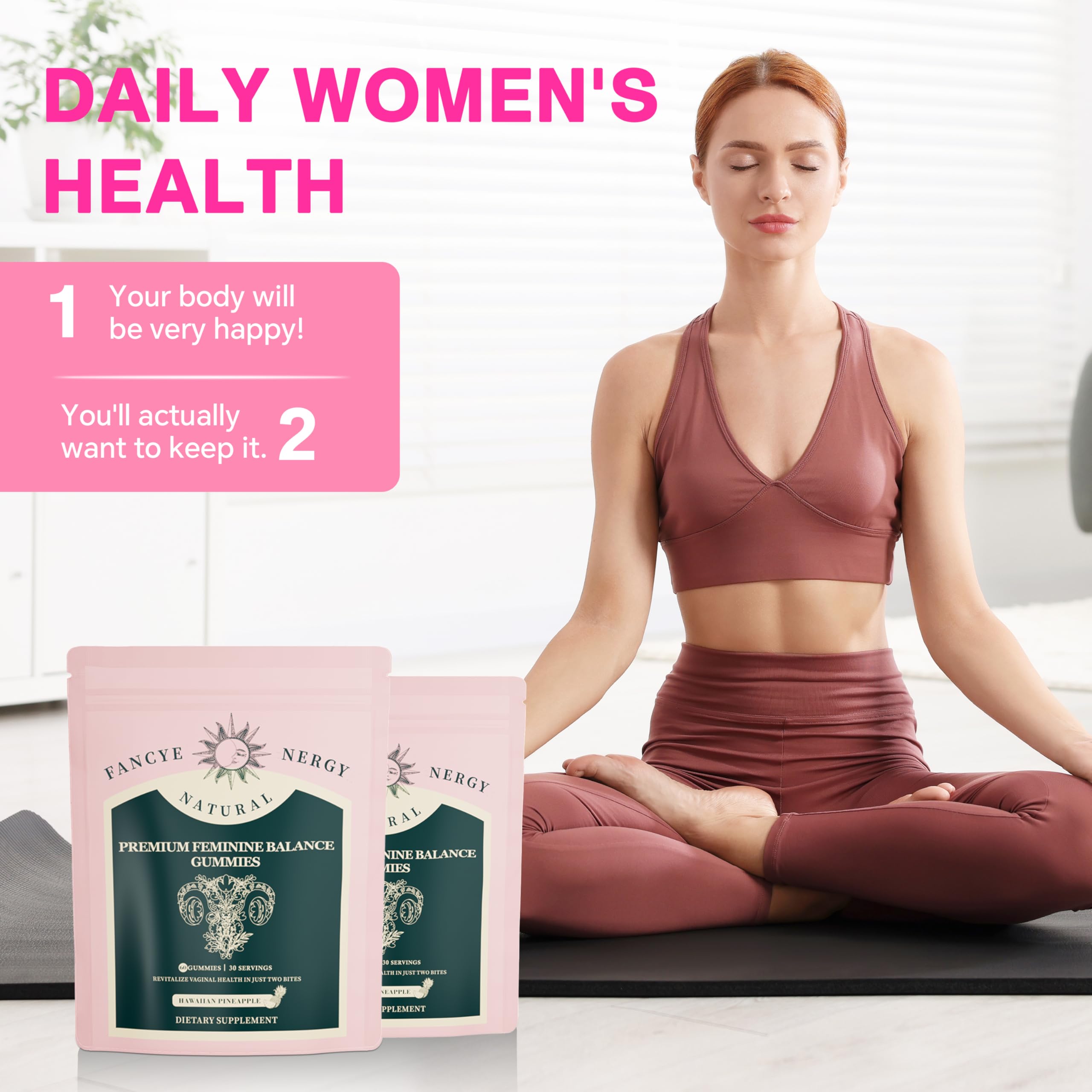 Vaginal Probiotics for Women – Premium Feminine Balance Gummies for Women, Hawaiian Pineapple Flavor, Support Healthy Odor and Vaginal Flora, pH Balance
