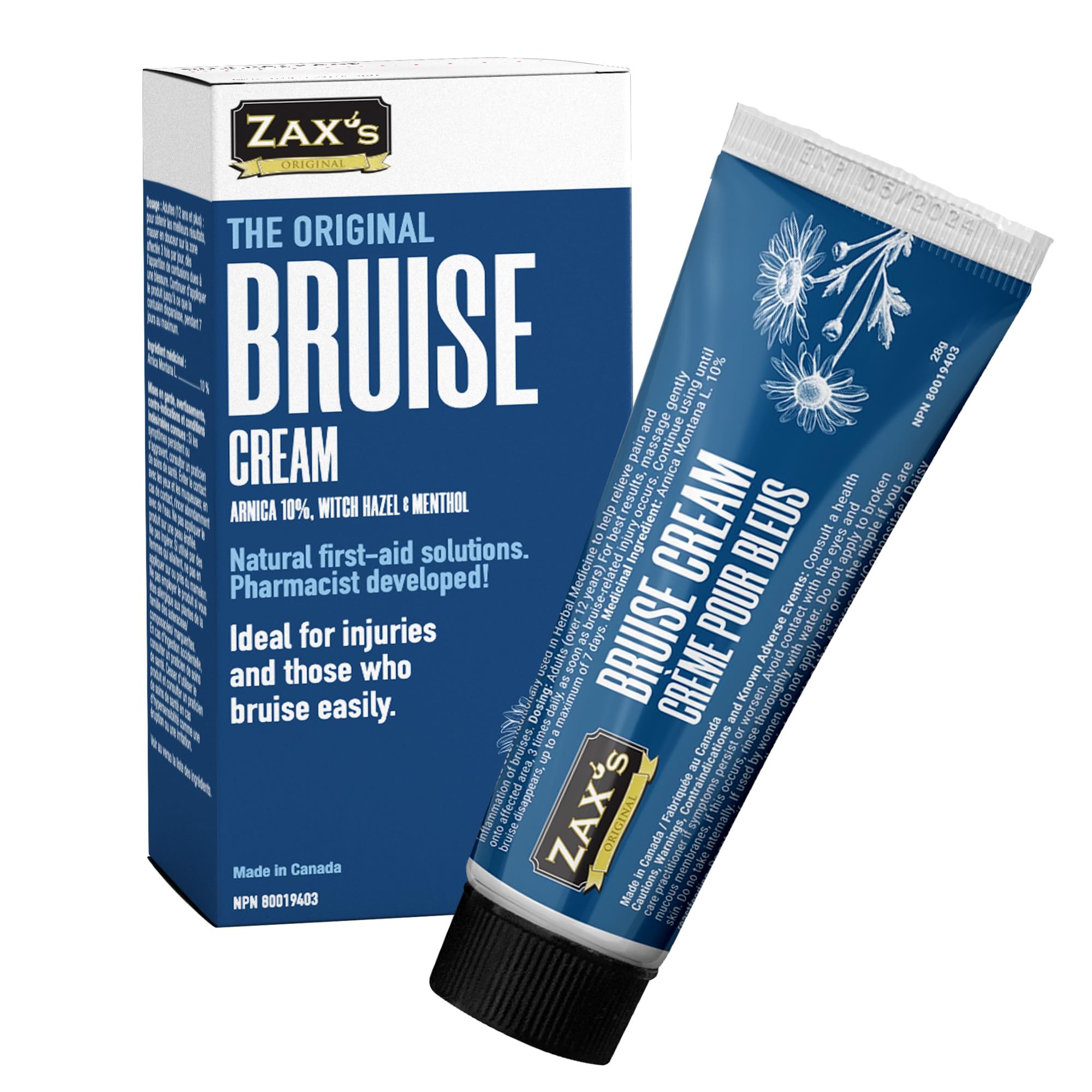 ZAX'S ORIGINAL Bruise Cream - Arnica and Witch Hazel Blend, Gentle on Skin, Plant-Based Ingredients for Skin Care - 28g ZAX'S ORIGINALBuy Supplements Australia