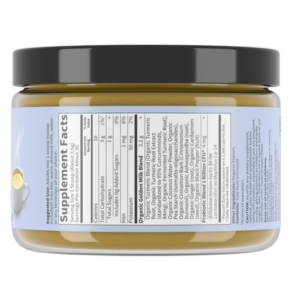 Garden of Life Organics Golden Milk Recovery & Nourishment Powder - 44mg Turmeric Curcumin (95% Curcuminoids), Ashwagandha - Organic Non-GMO Vegan & Gluten
