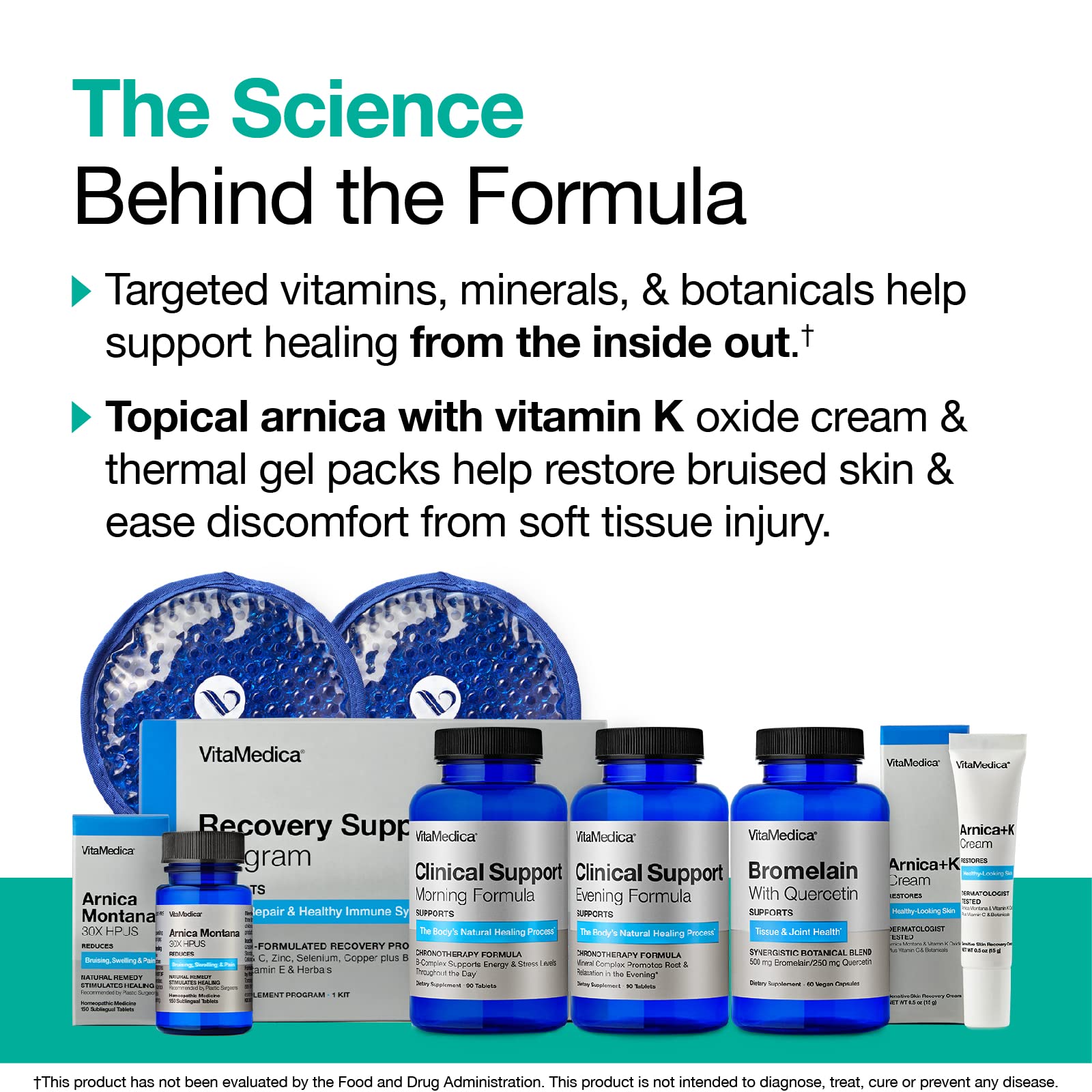 VitaMedica | Ultimate Recovery Bundle | Surgery Prep | Wound Healing | Supplements | Arnica K Oxide Cream | Hot Cold Packs | 30 Day Supply | Arnica Montana | Bromelain | Vitamin A | B Complex VitaMedicaBuy Supplements Australia