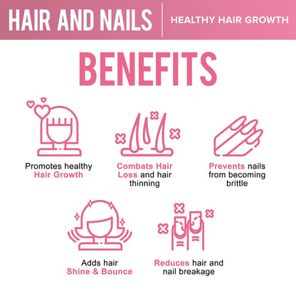 OPTML Hair and Nail Vitamins for Hair Growth and Thickness, Biotin-Infused Hair Pills, Hair Vitamins for Faster Hair Growth and Healthy Nails, for Women and Men, 60 Capsules OPTML buy supplements Au