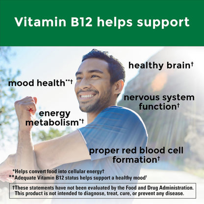 Nature Made Extra Strength Vitamin B12 Gummies 3000 mcg per serving, B12 Vitamins for Energy Metabolism Support, 60 Gummy Vitamins, 30 Day Supply