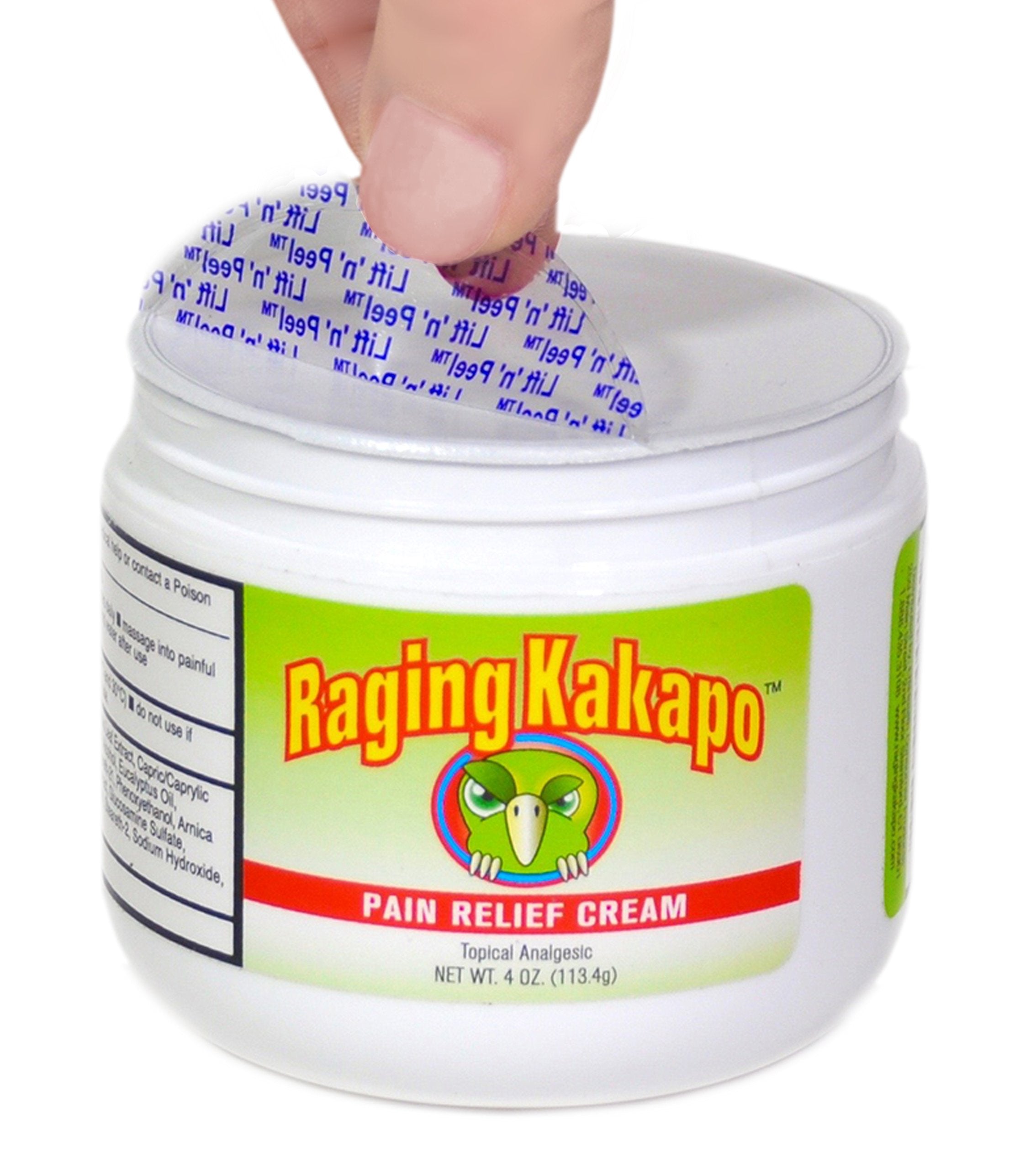Raging Kakapo Pain Relief Cream - Sore Muscles, Joint Pain & Aches - Odor Free, Non-Greasy Pain Cream - Histamine Dihydrochloride, Capsaicin, Emu Oil & More - 4 oz. Jar Raging KakapoBuy Supplements Australia