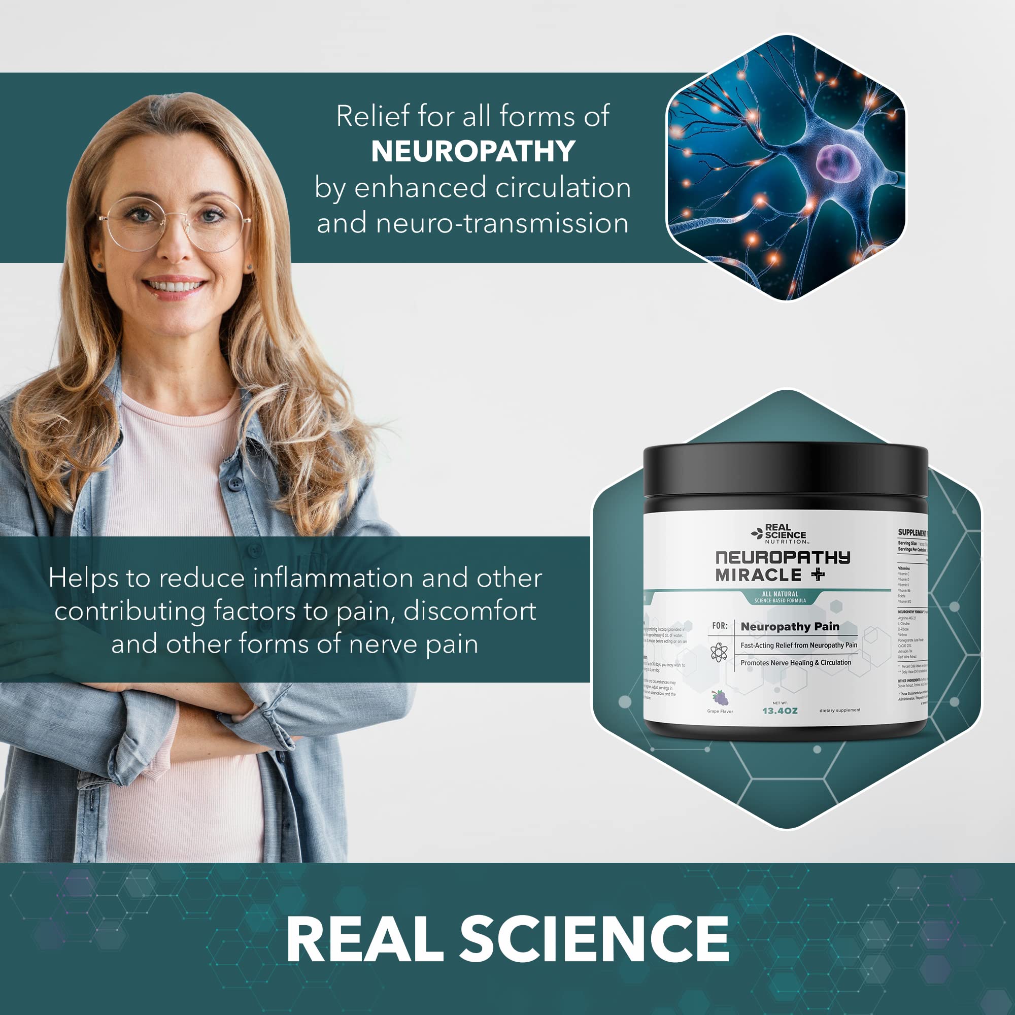 Real Science Nutrition Offers Neuropathy Miracle a Natural Powder Supplement to Improve Circulation and Provide Relief for Neuropathy Real Science NutritionBuy Supplements Australia