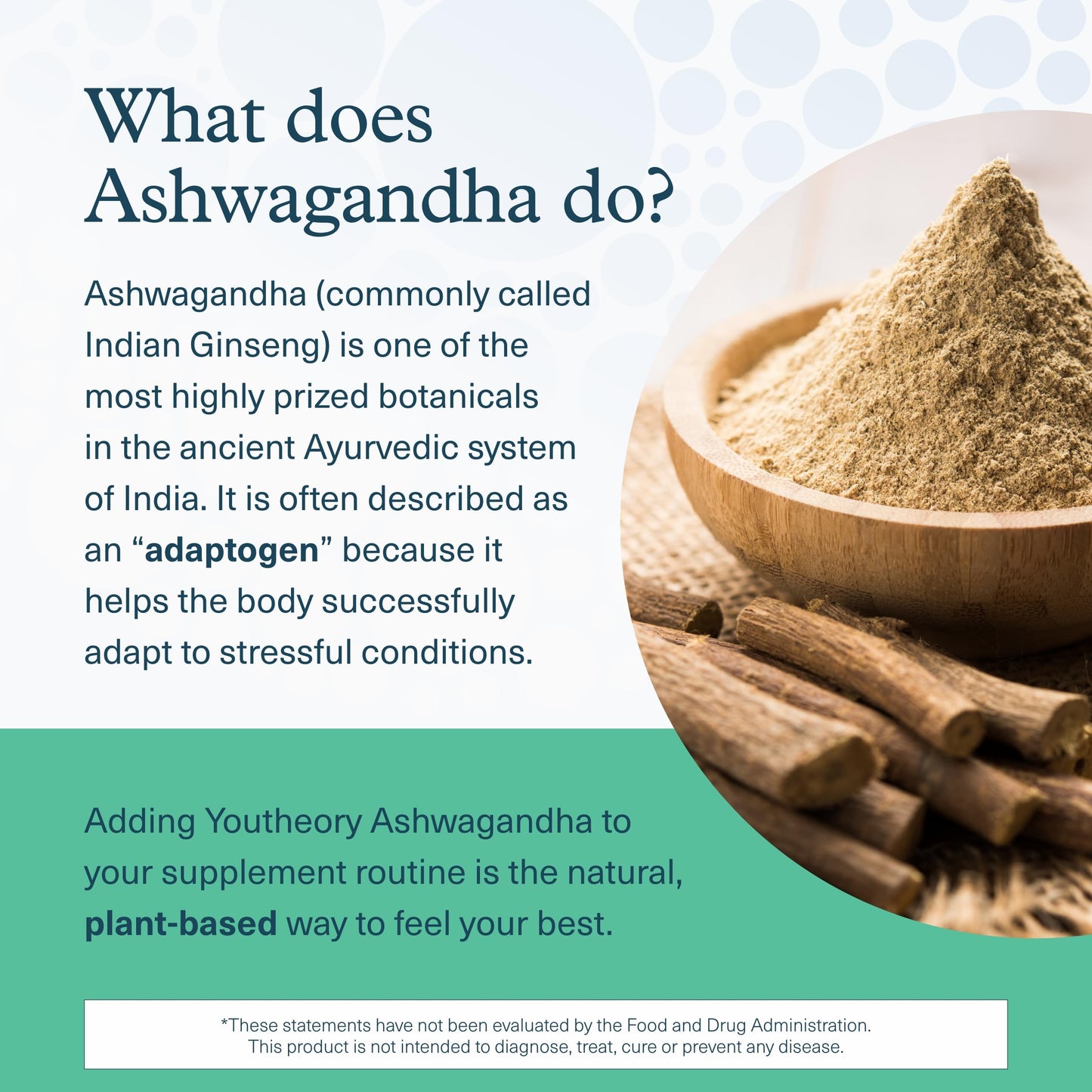 Youtheory Ashwagandha + GABA - Adaptogenic Blend with Organic KSM-66 & Ginger - Aids Stress Relief & Mood* - Supports Energy Levels