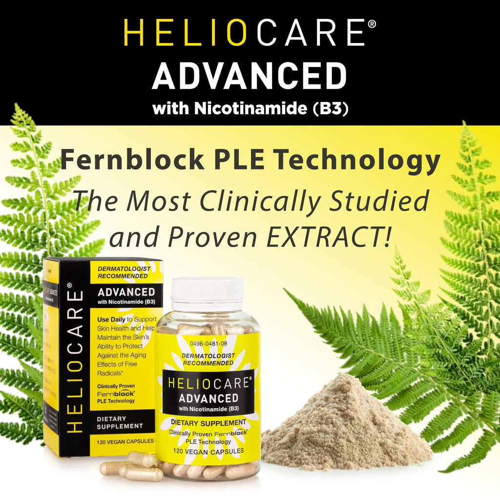 Heliocare Advanced Niacin B3 Supplement: Fernblock PLE Extract 240mg Per Serving - Supports Skin Cell Health W/Antioxidant