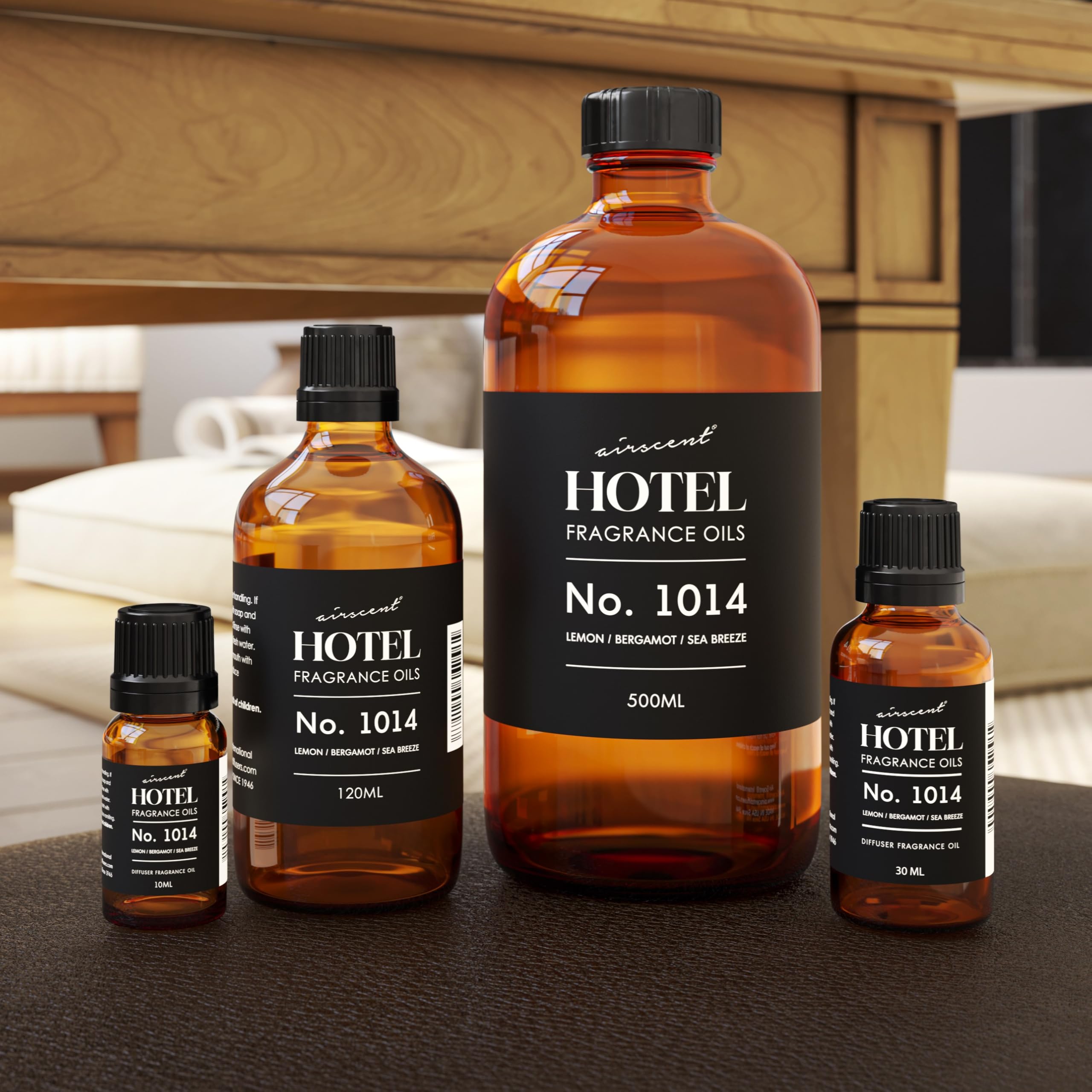 AirScent Hotel Diffuser Oil No. 1014 - The Iconic 5-Star Hotel Coastal Blend - Lemon Bergamot Sea Breeze - Fragrance Oil for Ultrasonic and Waterless Diffusers and Crafting - 500 mL Air-Scent buy supplements Au