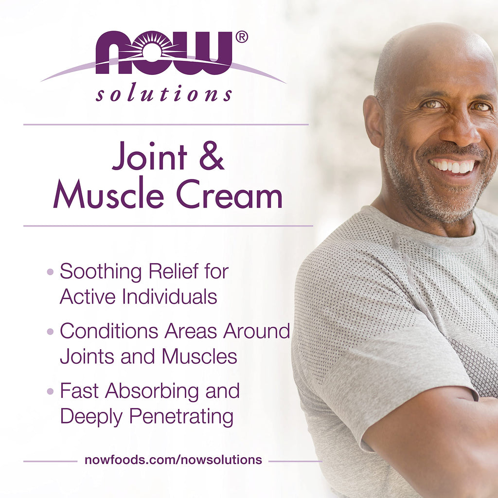 NOW Foods Solutions, Joint & Muscle Cream with Capsaicin and Boswellia, Paraben Free, 4-Ounce NOW FoodsBuy Supplements Australia