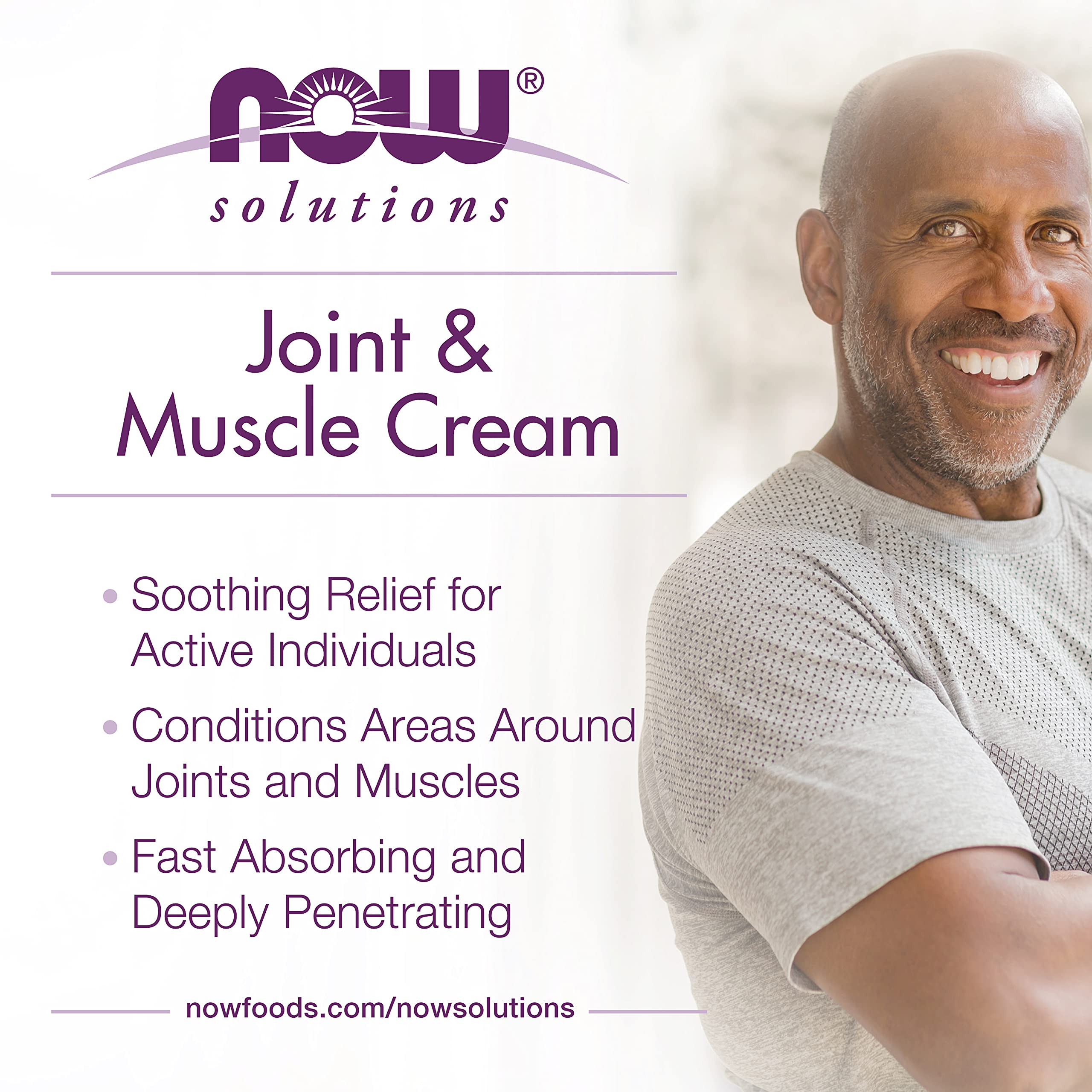 NOW Foods Solutions, Joint & Muscle Cream with Capsaicin and Boswellia, Paraben Free, 4-Ounce NOW FoodsBuy Supplements Australia