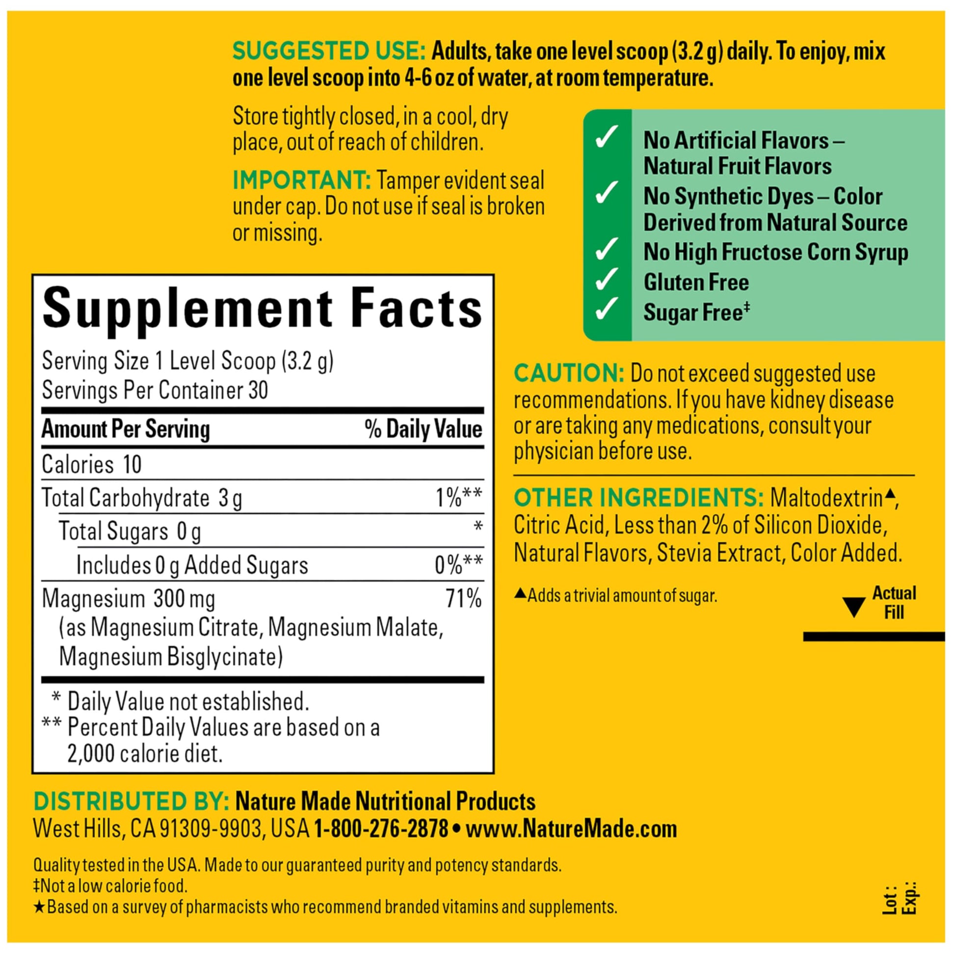 Nature Made High Absorption Magnesium Complex Drink Mix Powder, Magnesium Citrate, Glycinate & Malate 3-in-1 Blend, Pink Lemonade Flavor, 96 g, 30 Day Supply Nature Made buy supplements Au