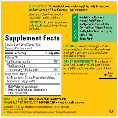 Nature Made High Absorption Magnesium Complex Drink Mix Powder, Magnesium Citrate, Glycinate & Malate 3-in-1 Blend, Pink Lemonade Flavor, 96 g, 30 Day Supply Nature Made buy supplements Au