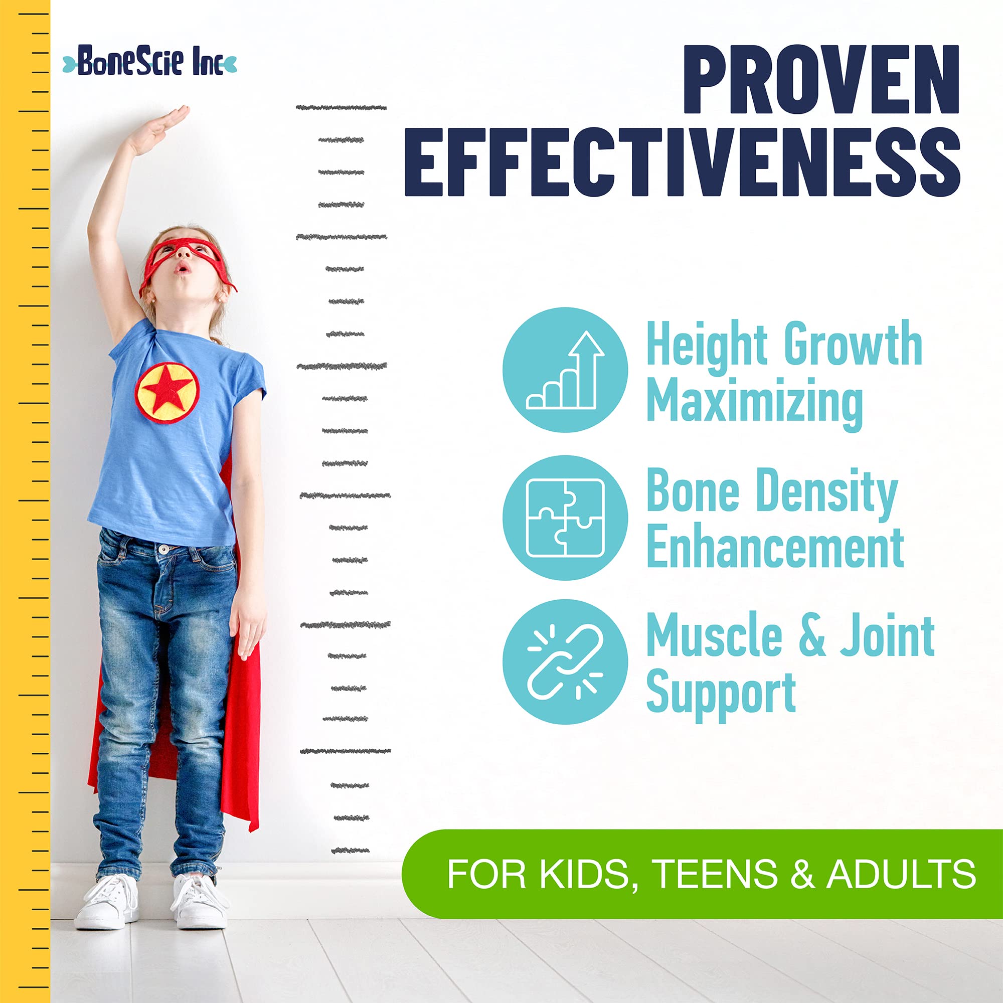 Height Growth Maximizer - Made in USA - Natural Height Increase Booster & Bone Growth Pills - Grow Taller Supplement for Adults, Teens & Kids - Vitamins for Boys & Girls to Get Taller - 120 capsules BONESCIE INCBuy Supplements Australia