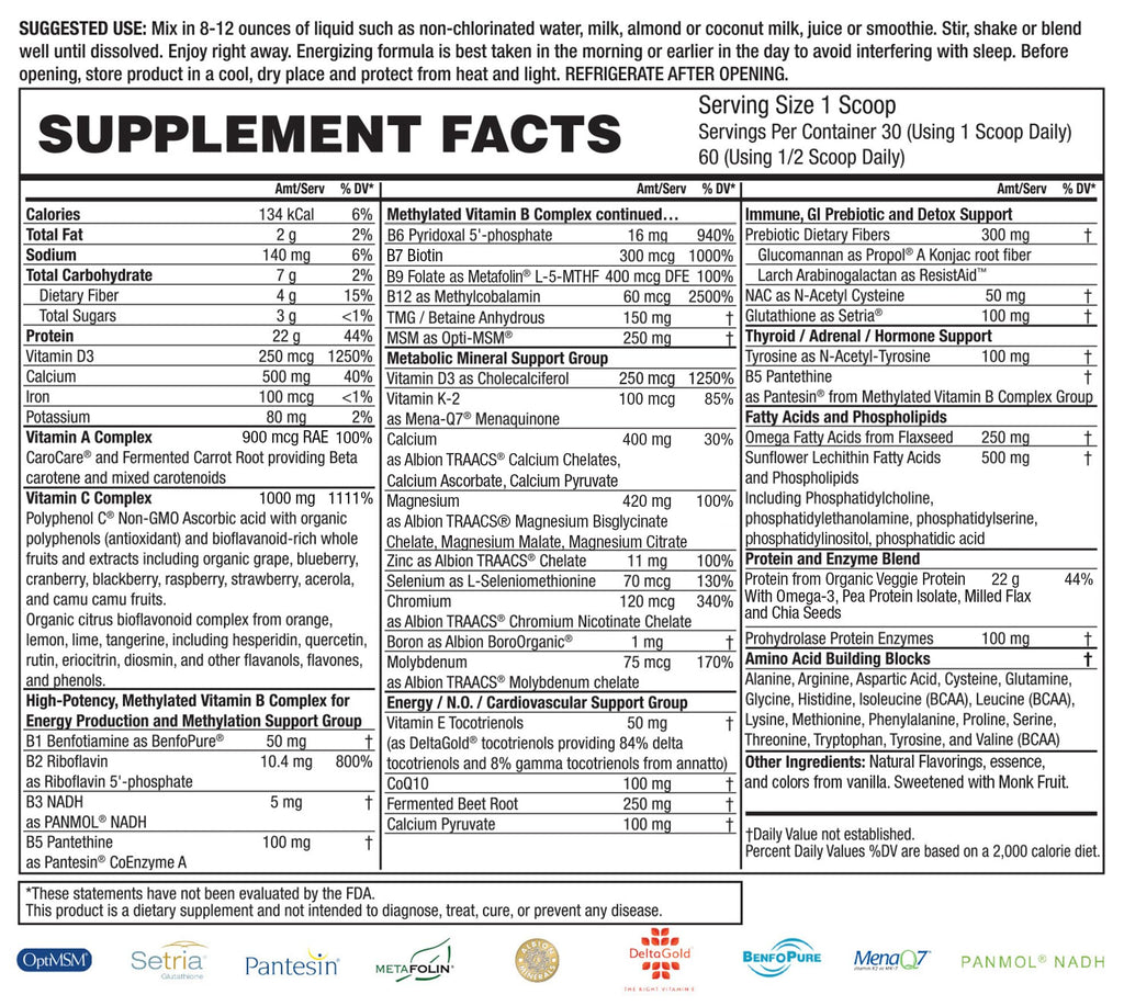 Restore Vanilla Veggie Protein | Premium Plant-Based Protein - 100% Natural and Omega 3 Fusion, Including Pea Protein Isolate - Low Carb, Keto, Dairy Free - 30 Day Supply Dr. Tennant's Dr. Tennant'sBuy Supplements Australia
