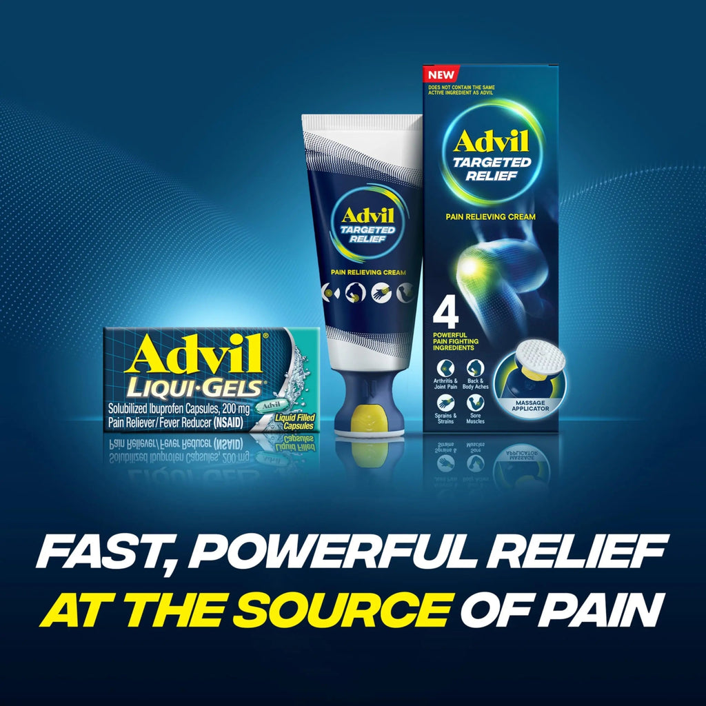 Advil Liqui-Gels Pain Reliever and Fever Reducer, Pain Medicine for Adults with Ibuprofen 200mg for Headache, Backache, Menstrual Pain and Joint Pain Relief - 200 Liquid Filled Capsules AdvilBuy Supplements Australia