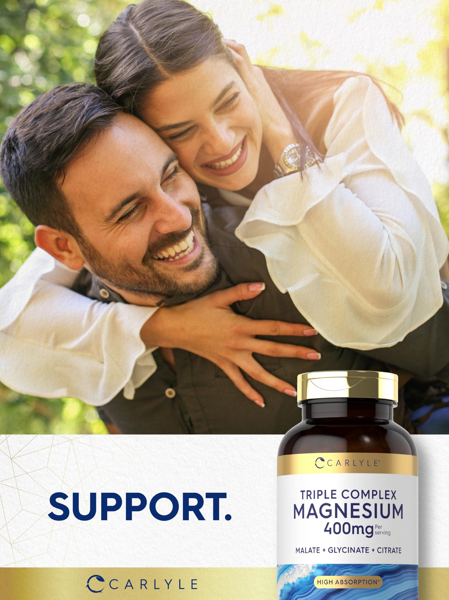 Carlyle Triple Magnesium Complex | 400 mg | 240 Capsules | Magnesium Malate, Glycinate & Citrate | Vegetarian, Non-GMO, and Gluten Free Supplement Carlyle buy supplements Au
