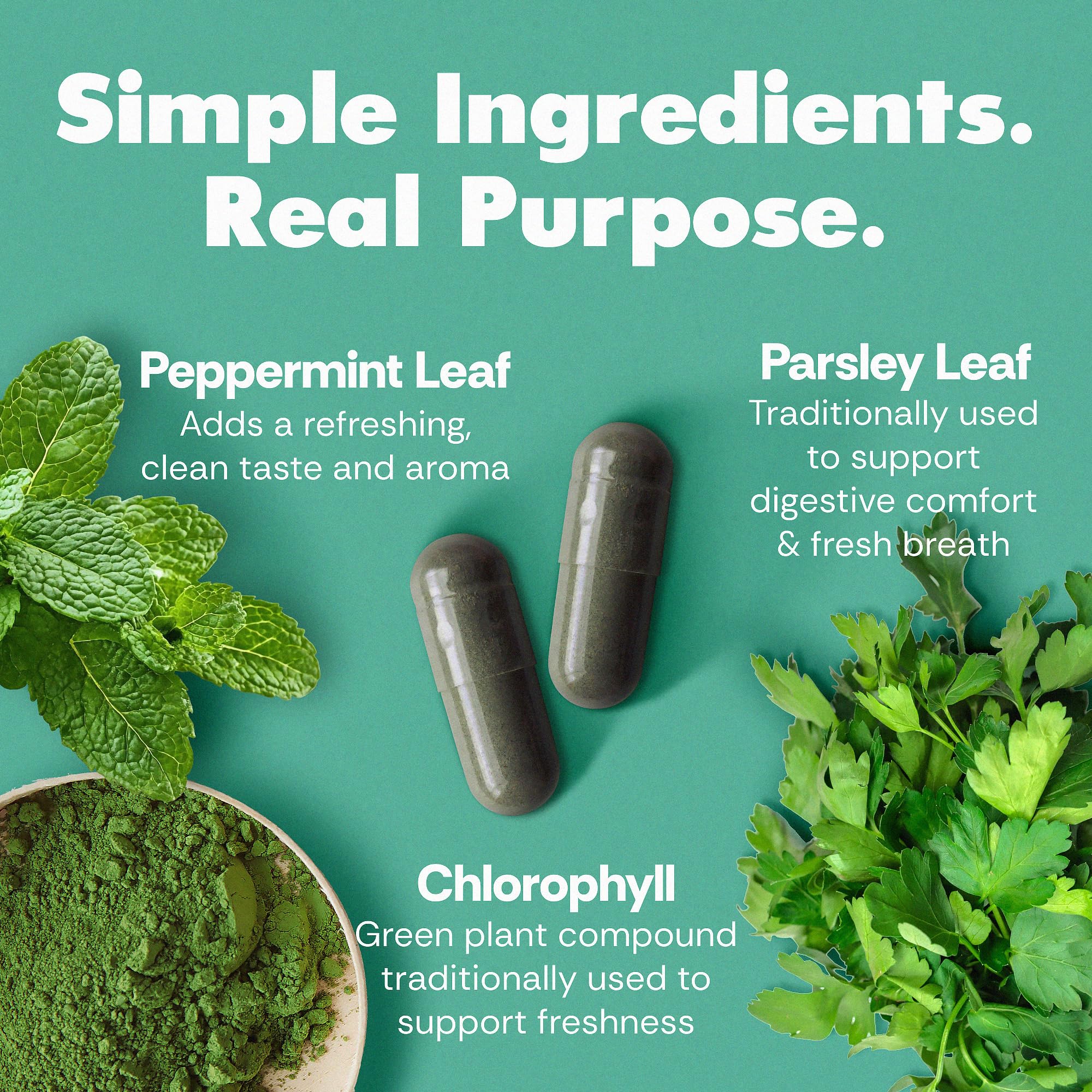Her Fantasy Box | Body Magic | Chlorophyll Capsules - 30 Vegan Capsules for Detox, Digestion, Gut Health, Skin Support