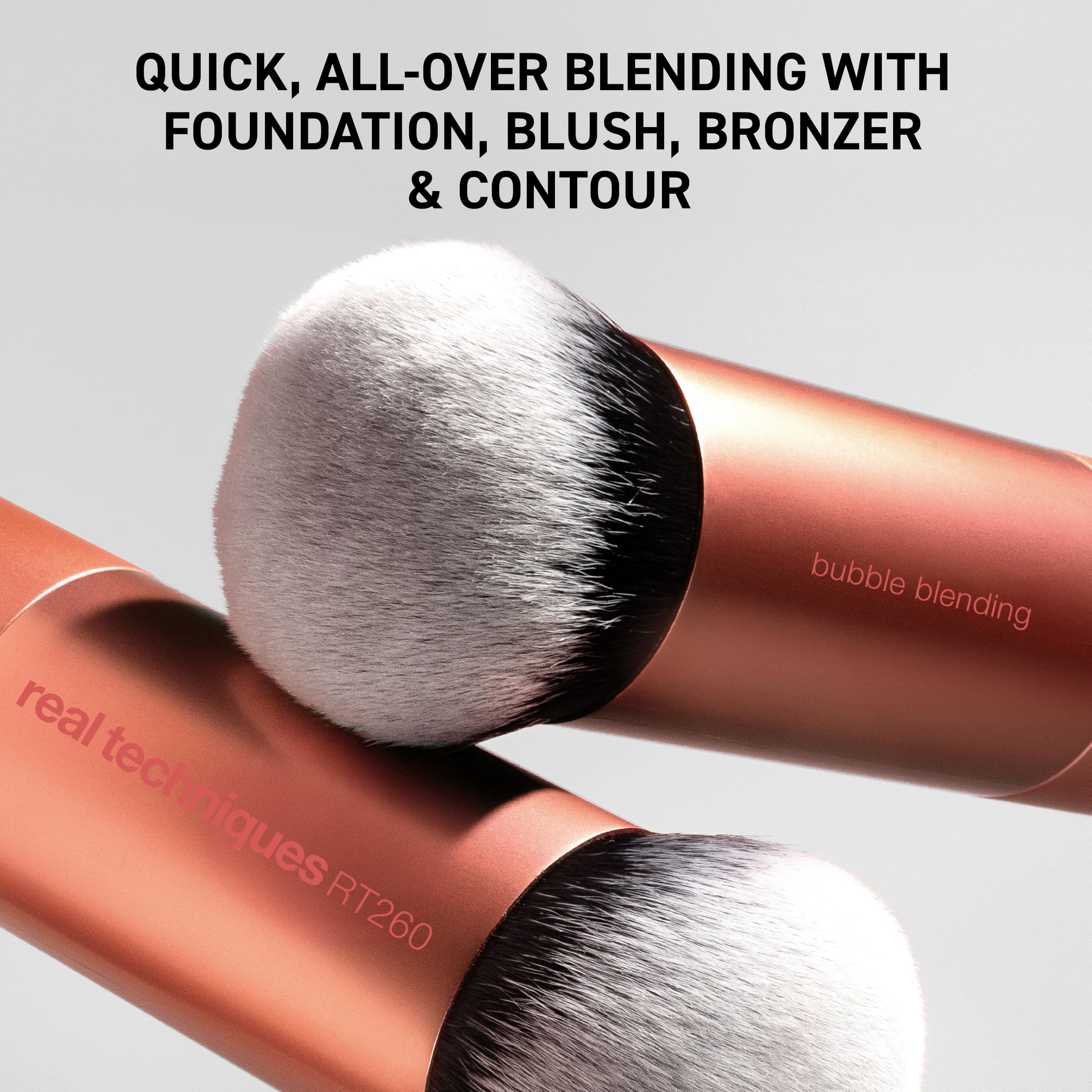 Real Techniques Bubble Blending Makeup Brush, Multipurpose Foundation Brush For Liquid, Cream, & Powder Products, Unique Round Brush Head, Synthetic Bristles, Vegan & Cruelty Free, 1 Count Real TechniquesBuy Supplements Australia