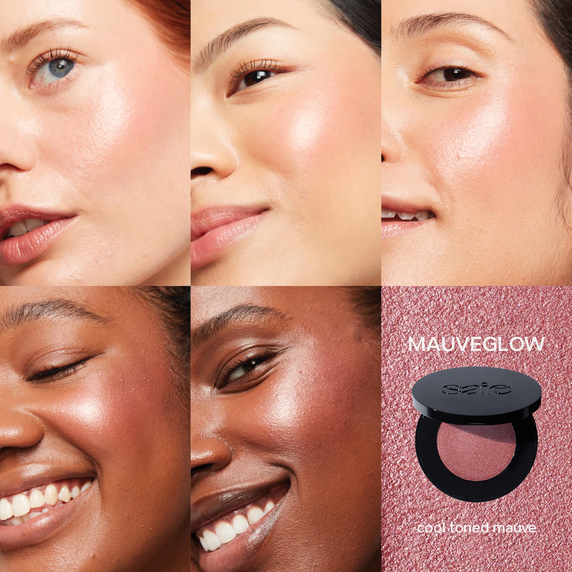 Saie Glow Sculpt Multi-Use Highlighter + Cream Blush - Lightweight Highlighter Makeup with Hyaluronic Acid + Micropearl for Radiant, Glowing Skin - Mauveglow (.02 oz) SaieBuy Supplements Australia