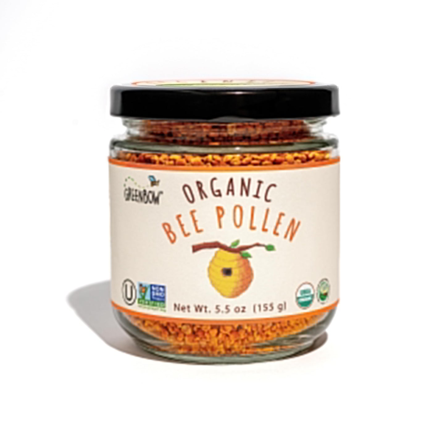 Greenbow Organic Bee Pollen - 100% USDA Certified Organic, Non-GMO, Halal, Kosher Certified, Pure & Natural Bee Pollen - Superfood Packed with Proteins