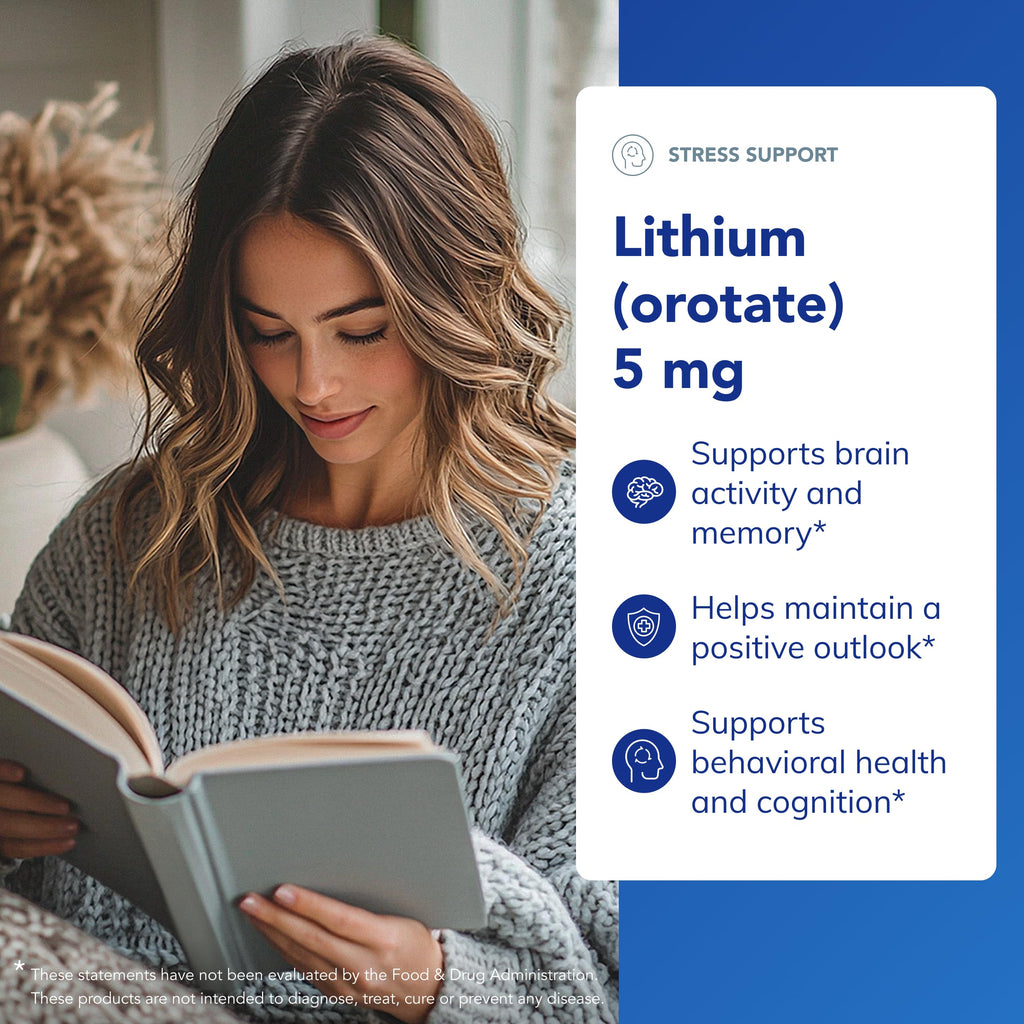 Pure Encapsulations Lithium Orotate 5 mg - Brain Support Supplement - with N-Acetyl-L-Cysteine (NAC) for Memory & Brain Behavior* - Gluten Free & Non-GMO - 90 Capsules Pure EncapsulationsBuy Supplements Australia