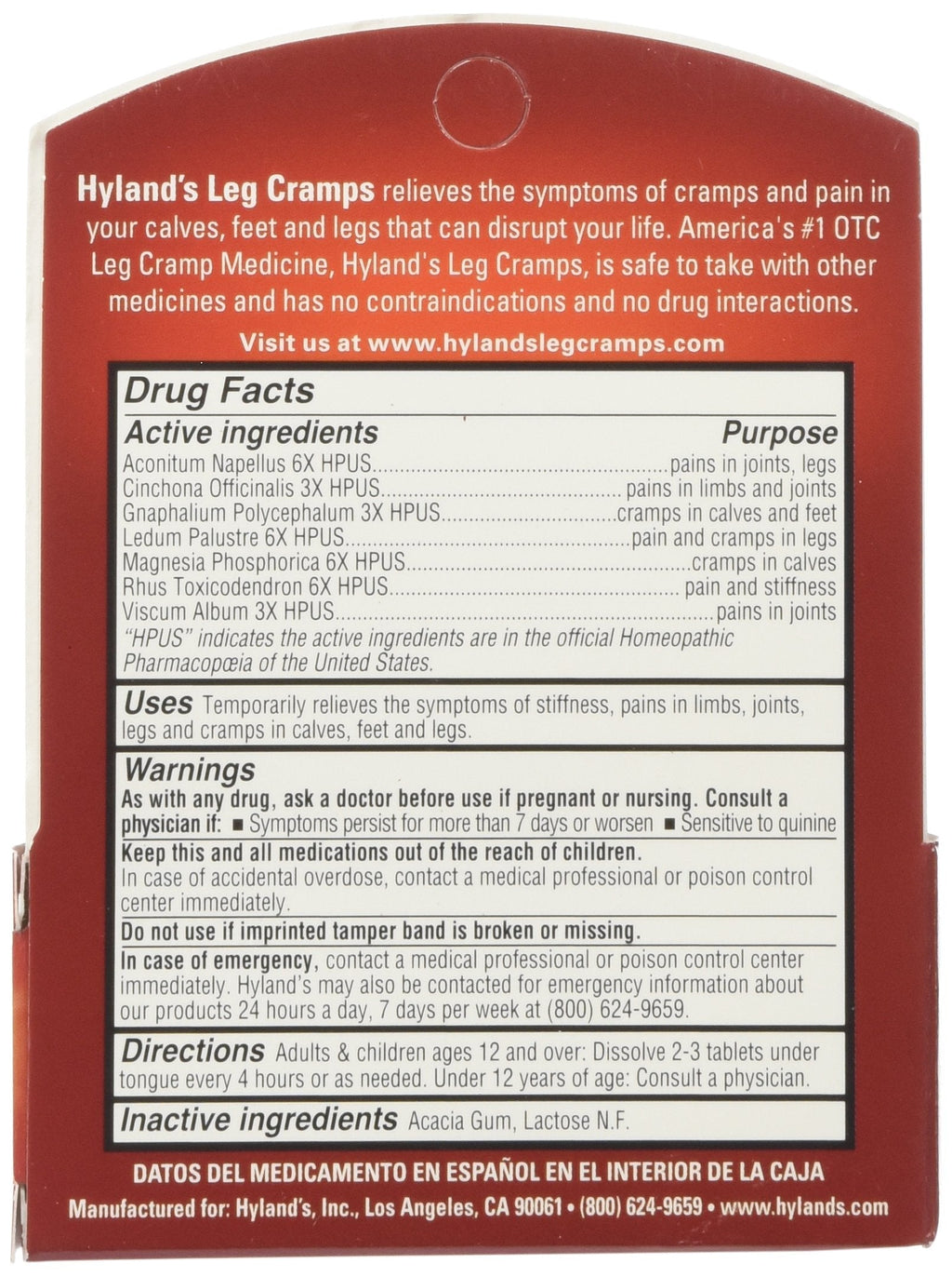 Hyland'S Leg Cramps - 50 Quick Disolving Tablets Hyland'sBuy Supplements Australia