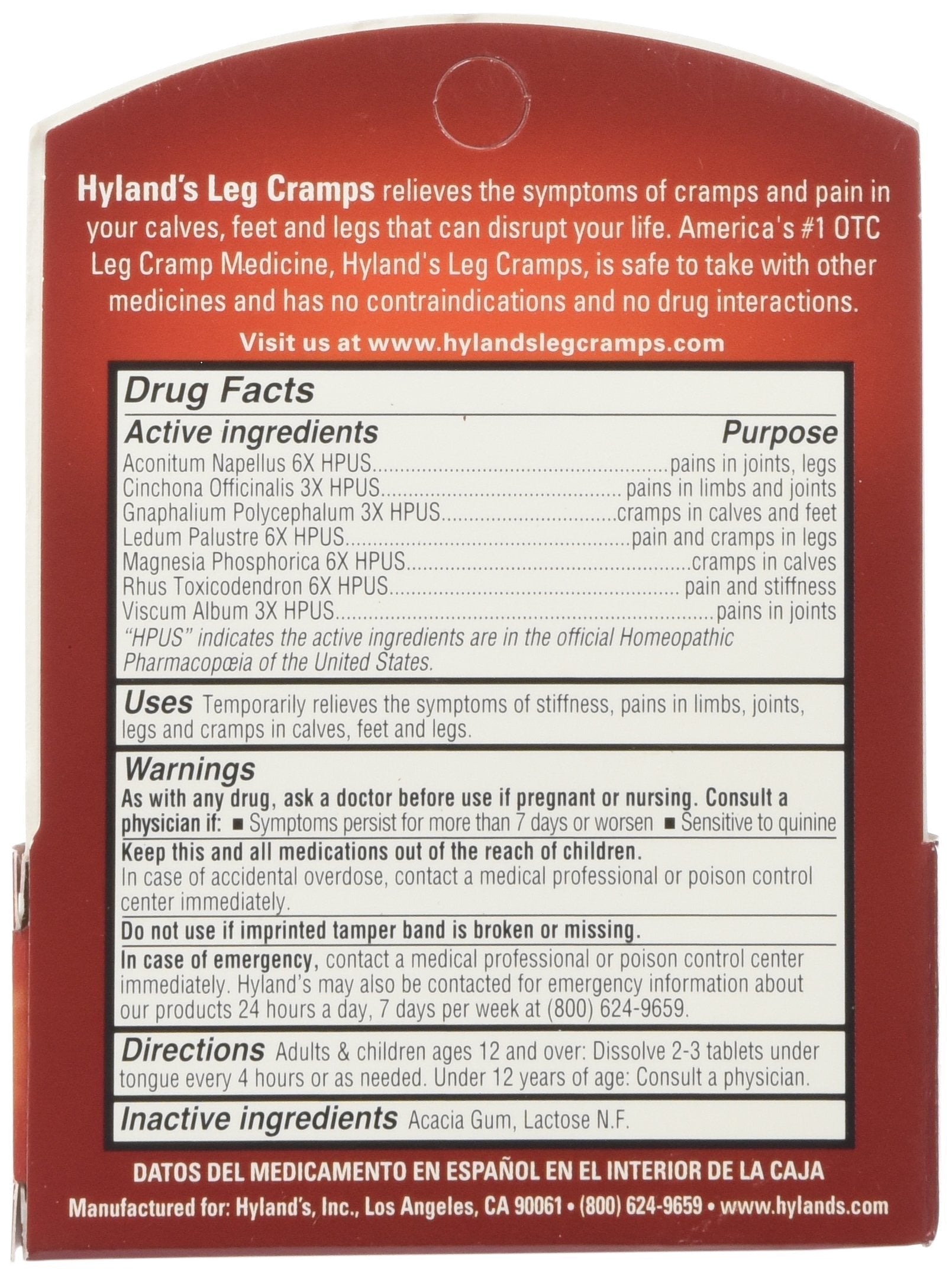 Hyland'S Leg Cramps - 50 Quick Disolving Tablets Hyland'sBuy Supplements Australia