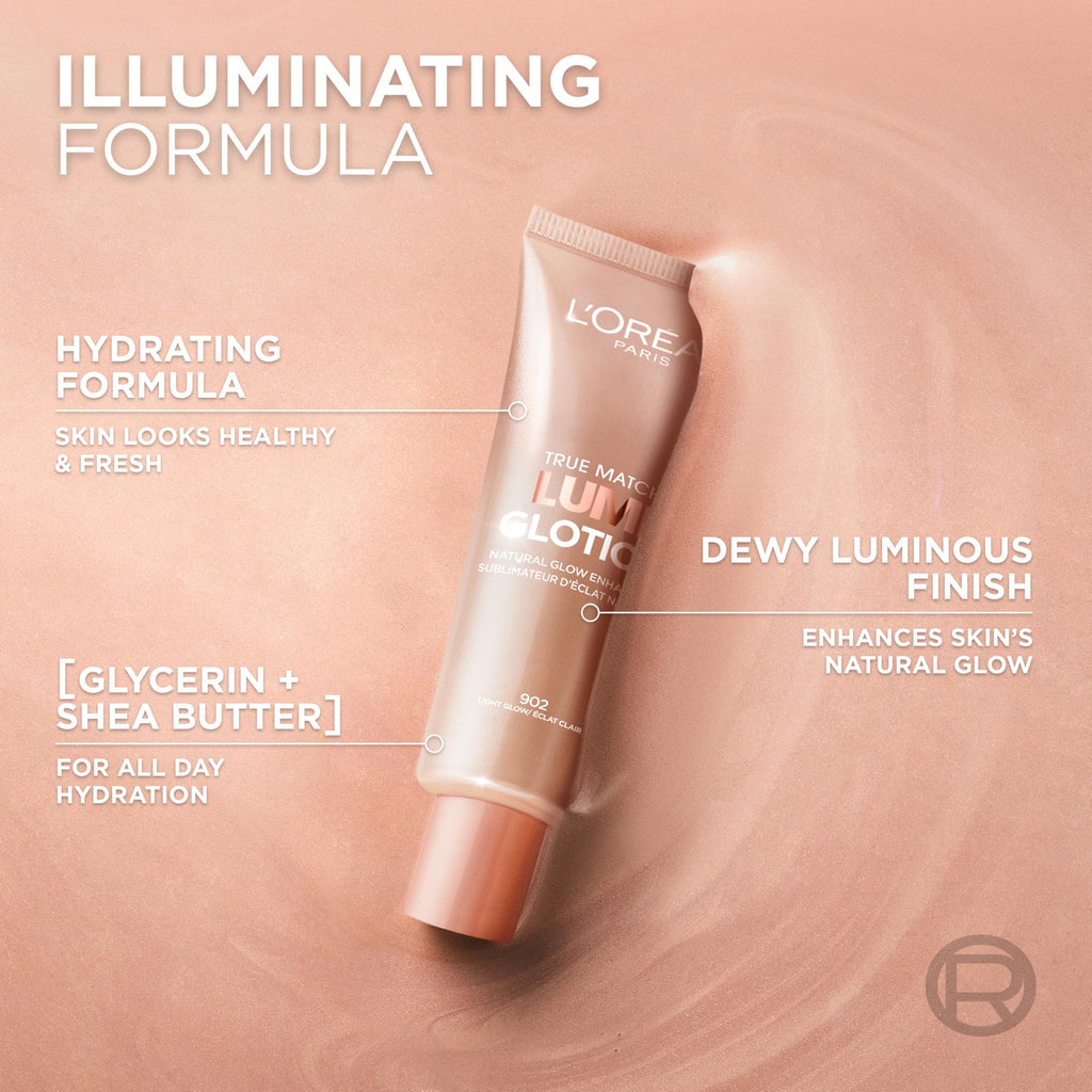 L'Oreal Paris Makeup True Match Lumi Glotion, Natural Glow Enhancer, Illuminator Highlighter, Bronzing Drops For a Sun-Kissed Glow, 903 Medium L'Oreal ParisBuy Supplements Australia