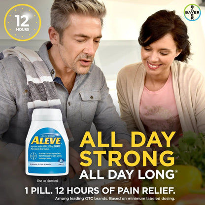 Aleve Tablets with Naproxen Sodium, 220mg (NSAID) Pain Reliever/Fever Reducer, 24 Count, Blue AleveBuy Supplements Australia