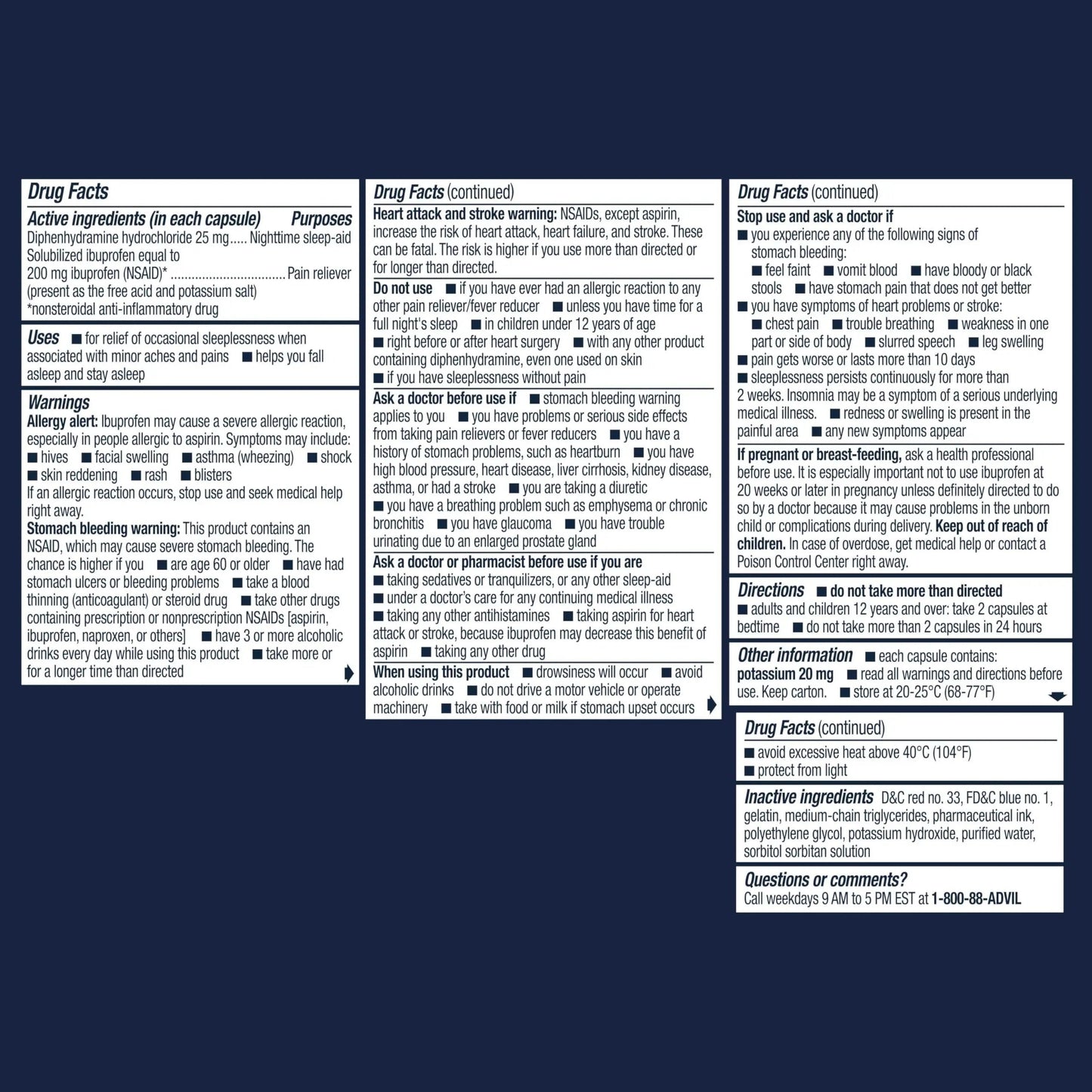 Advil PM Liqui-Gels Minis, 80 Liquid Filled Capsules AdvilBuy Supplements Australia