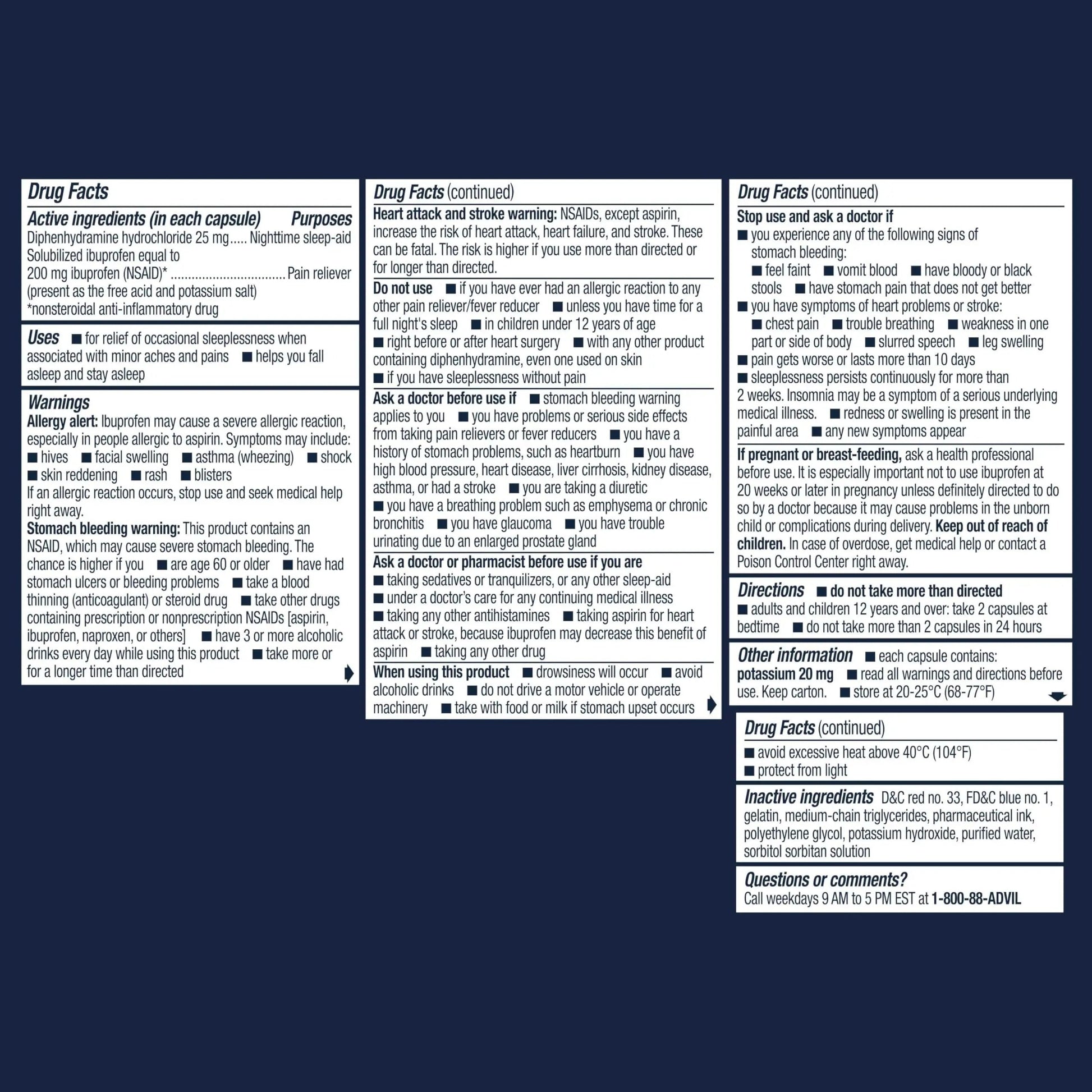 Advil PM Liqui-Gels Minis, 80 Liquid Filled Capsules AdvilBuy Supplements Australia