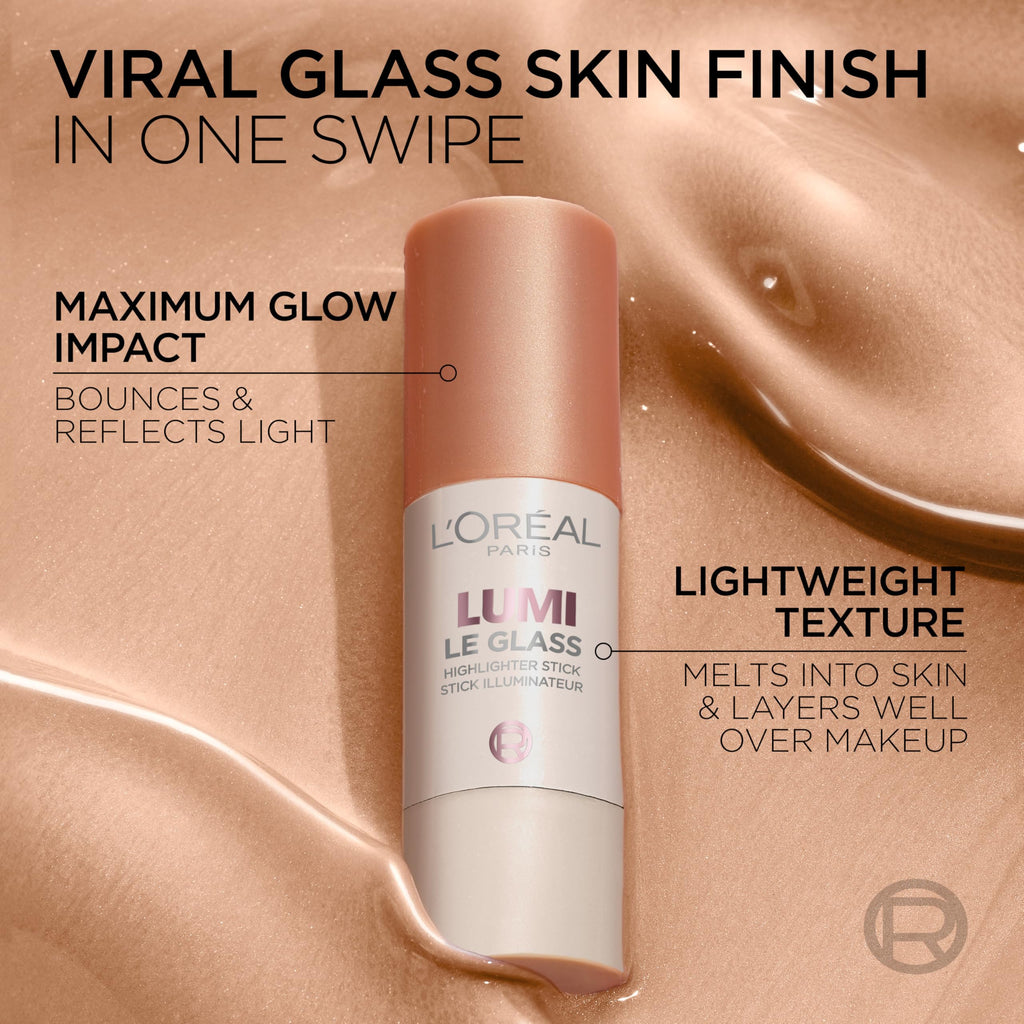 L'Oreal Paris True Match Lumi Le Glass Highlighter Stick, Reflective, Translucent, Glassy Highlighter for Face and Body, 620 Pink Ballet, 0.17 Oz L'Oreal ParisBuy Supplements Australia