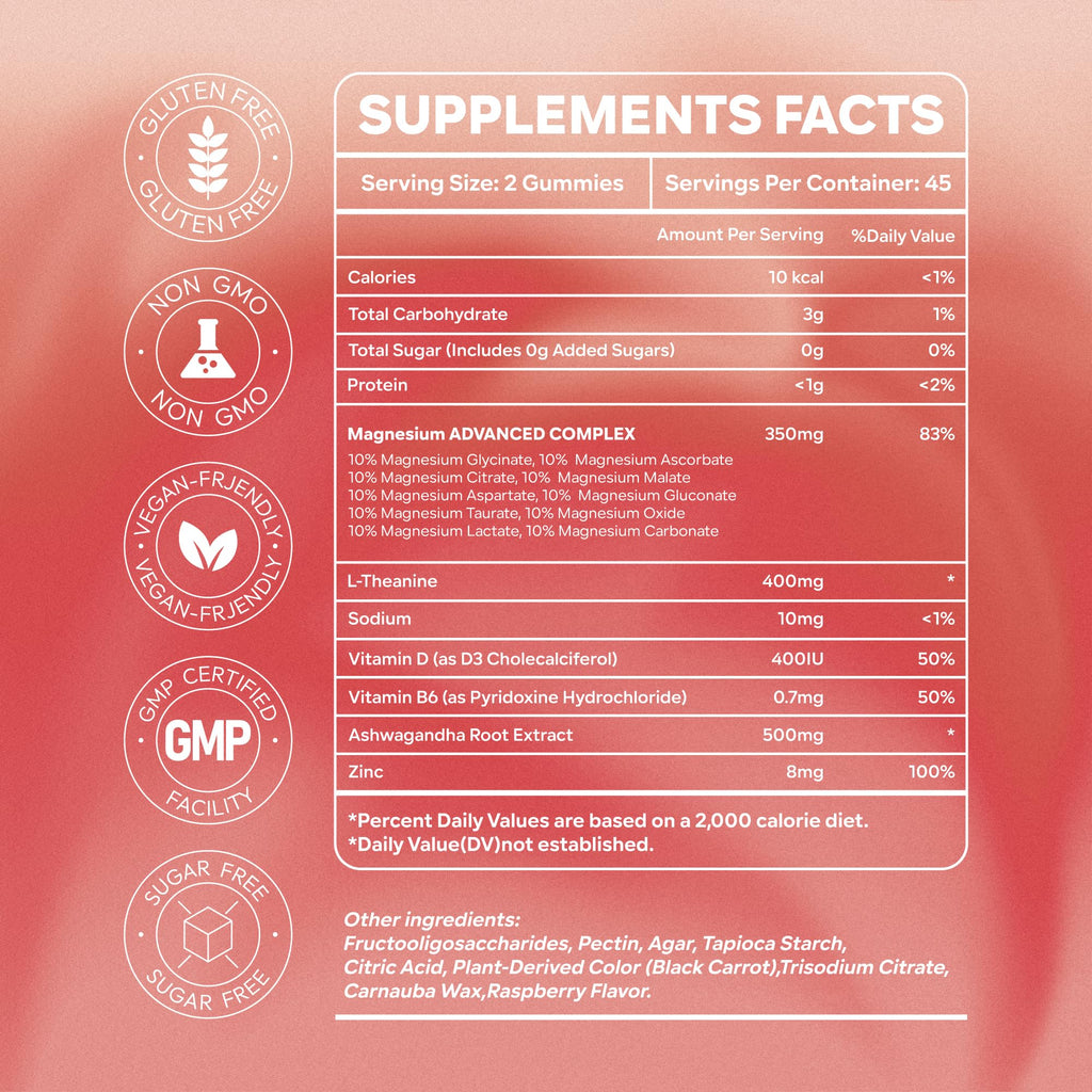 Magnesium Complex for Women Calm Magnesium Glycinate Gummies 400mg Individually Wrapped 16 in 1 90 Sugar-Free L-Threonate,Ashwagandha Root Extract,Vitamin B6,D3,Magnesium Supplement JajehaloBuy Supplements Australia