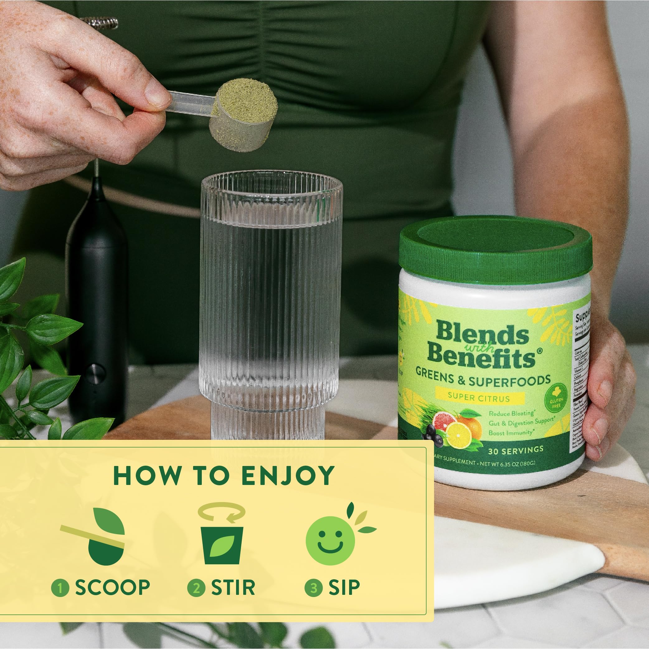 360 Nutrition Blends with Benefits Super Greens Powder w/Probiotics, Digestive Enzymes, Sugar & Gluten Free, Plant Based Superfood Drink Mix for Gut Health, Bloating, Immunity, Overall Health, 6.35 oz 360 NutritionBuy Supplements Australia