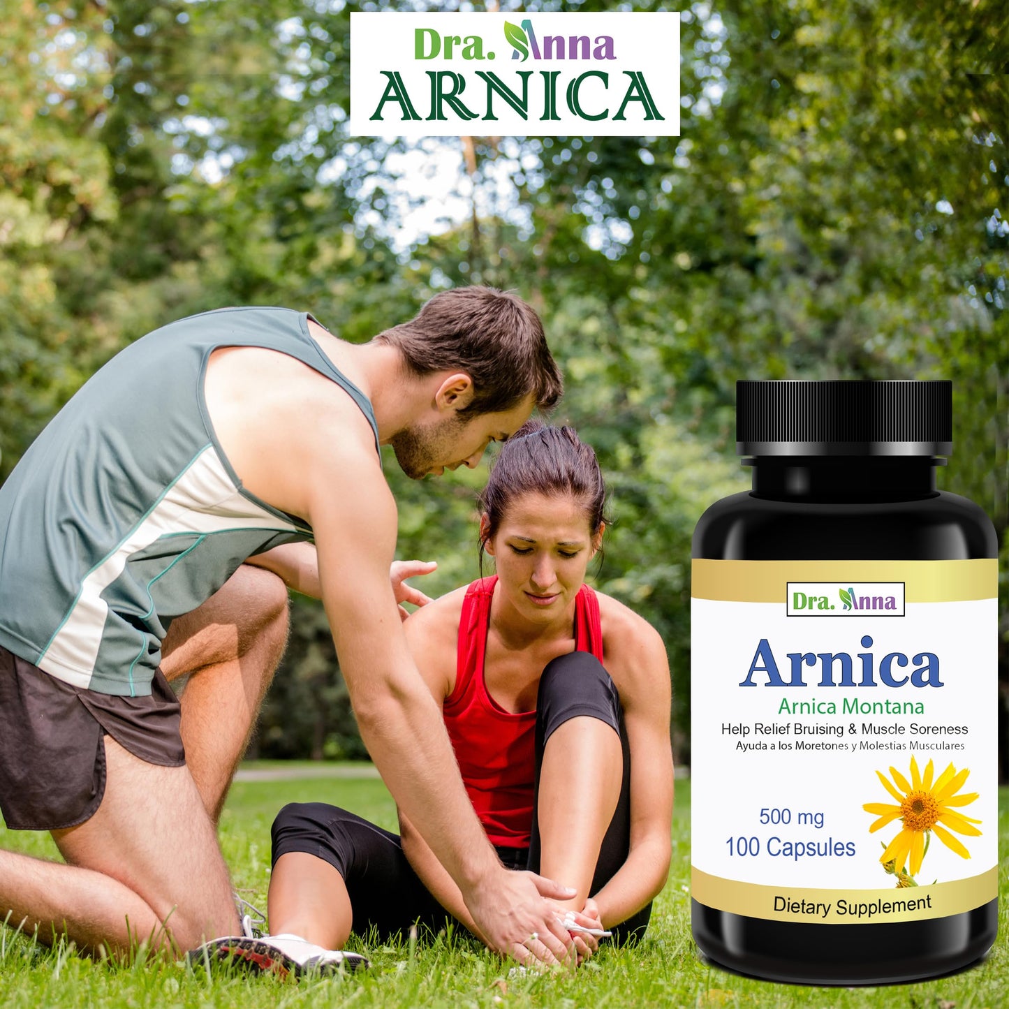 Arnica Montana Capsules 500mg 100 Capsules DRA. ANNABuy Supplements Australia