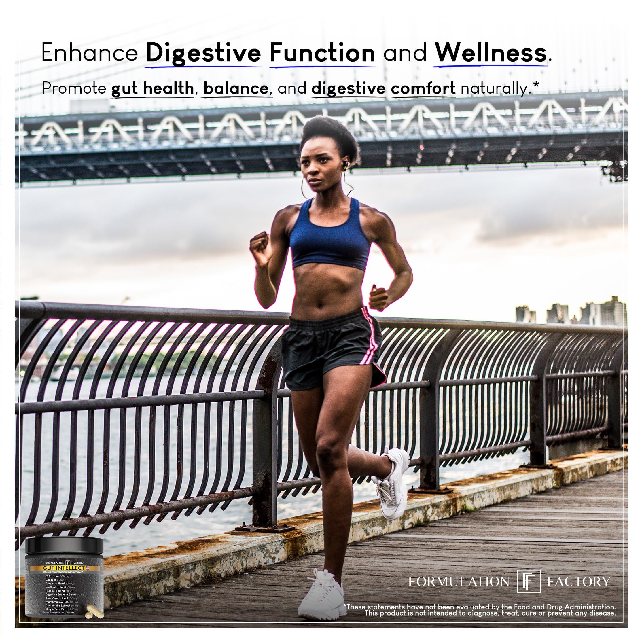 Formulation Factory Probiotics for Women & Men - Gut Intellect 10-in-1 Digestive Enzymes with Prebiotics and Postbiotics - Total Gut Health Supplement