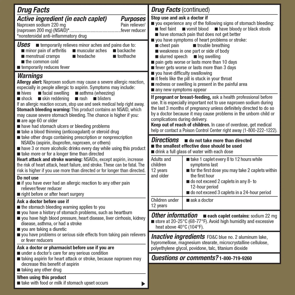 GoodSense Naproxen Sodium Tablets, 220 mg, 400 Count GoodSenseBuy Supplements Australia