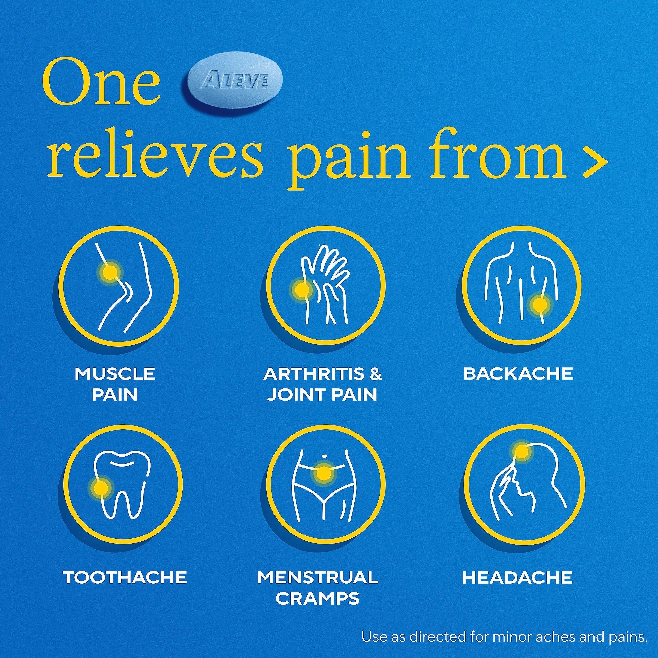 Aleve Pain Reliever & Fever Reducer Naproxen Sodium Caplets, Body Pain Relief, 270 Count AleveBuy Supplements Australia