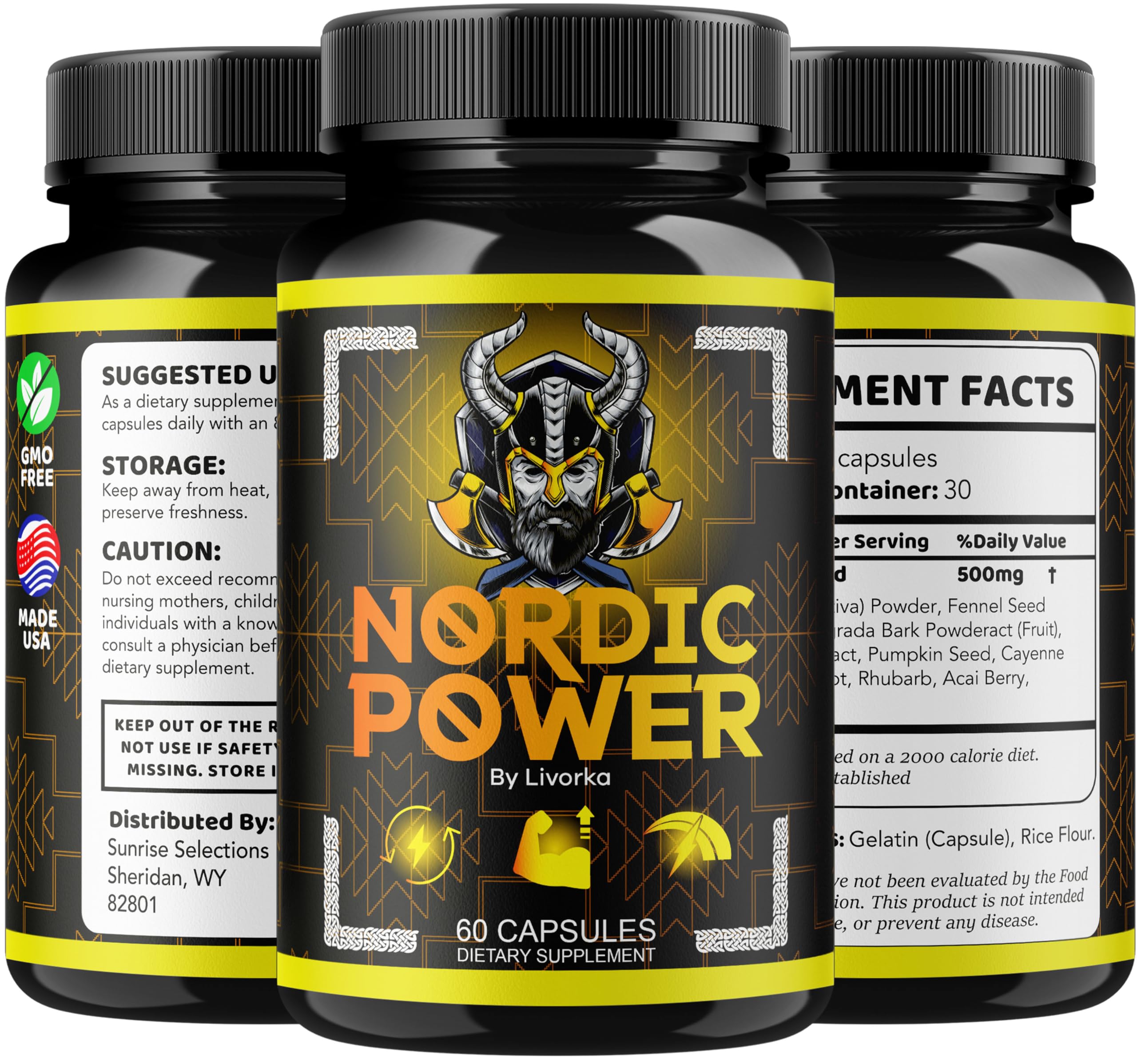 (3 Pack) Nordic Power Capsules - Official Nordic Power for Men, Advanced Formula Nordic Power Pills for Men, All Natural Premium Supplement Support Nordic Power Review, 180 Capsules for 3 Months LIVORKABuy Supplements Australia