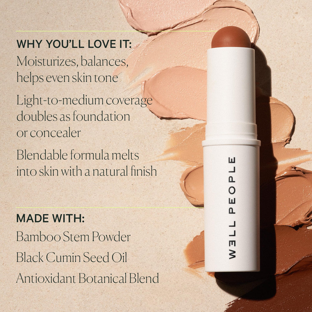 Well People Supernatural Complexion Stick Foundation + Concealer, Buildable, Light-to-Medium Coverage, Soft Matte Finish, Lightweight + Hydrating, Multi-Use, Vegan & Cruelty-Free, 20 Light Medium Warm Well PeopleBuy Supplements Australia