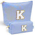 YOOLIFE Birthday Gifts for Teen Girls Kids Initial Makeup Bag | Teen Girl Gift Trendy Stuff | Travel Makeup Bag Toiletry Bags | Gifts for 3 4 5 6 7 8 9 10 11 12 13 Year Old Girl Blue K YOOLIFEBuy Supplements Australia