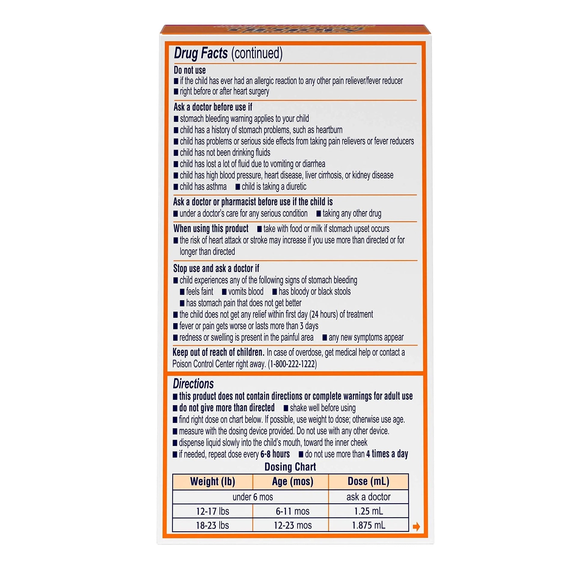 Concentrated Motrin Aspirin, 0.5 Fluid Ounce MotrinBuy Supplements Australia