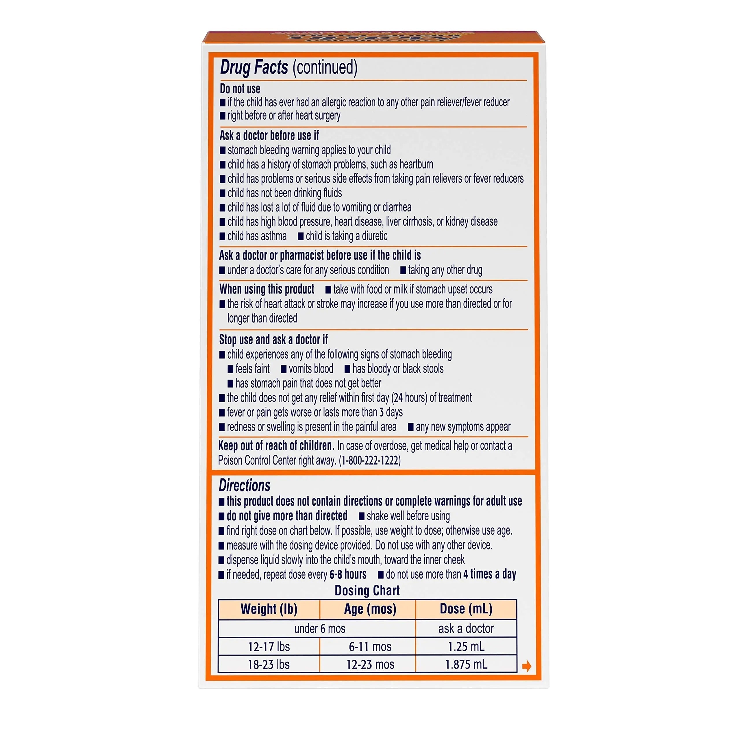 Concentrated Motrin Aspirin, 0.5 Fluid Ounce MotrinBuy Supplements Australia