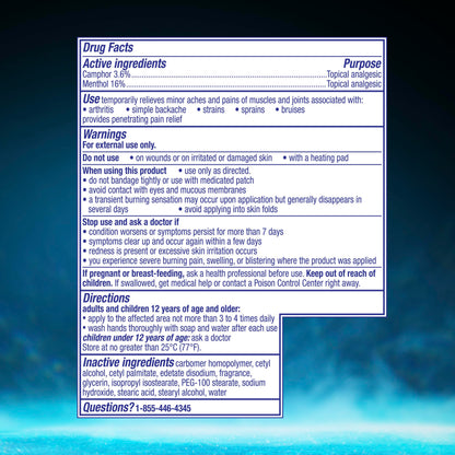 Vicks VapoFreeze Topical Pain Cream 3.0oz, Maximum Strength Menthol+ for Muscle Pain Relief, Joint Pain Relief, Knee Pain Relief, Back Pain Relief, Cream for Pain Relief, Topical Pain Relief VicksBuy Supplements Australia