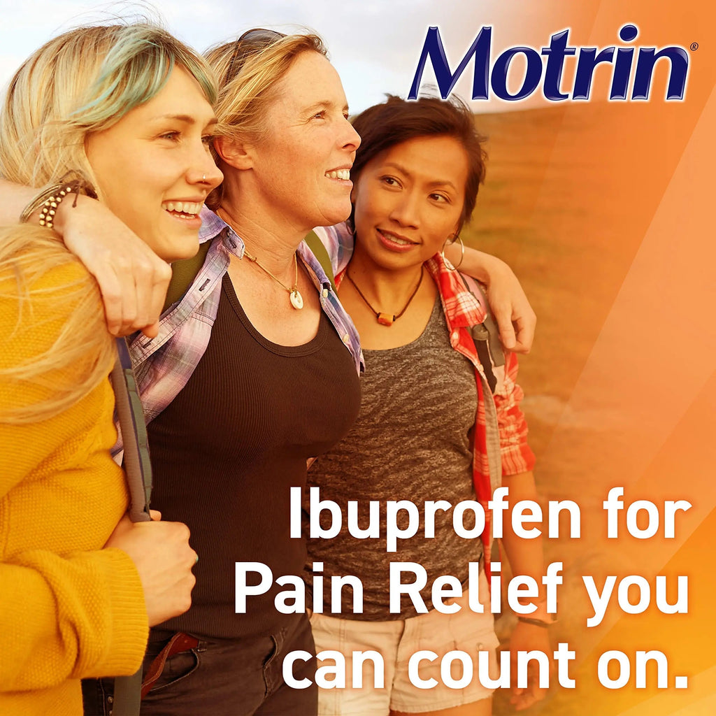 Motrin IB, Ibuprofen 200mg Tablets, NSAID Pain & Fever Reliever for Headache, Backache, Muscular Aches, Arthritis Pain Reliever, 50 Travel Packets of 2, 100 ct MotrinBuy Supplements Australia