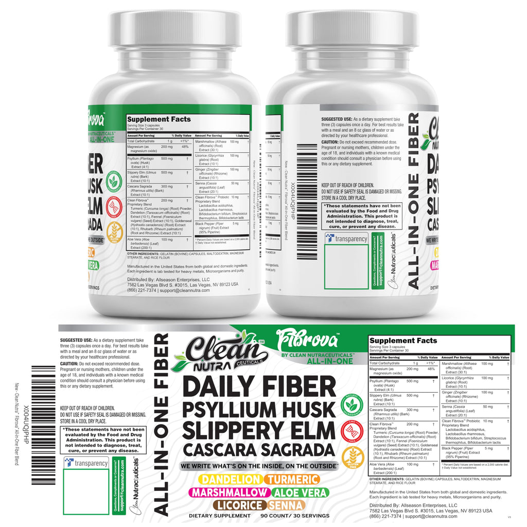 Fiber Supplement Capsules Slippery Elm Psyllium Husk Cascara Sagrada Dandelion Root Turmeric Supplement Aloe Vera Licorice Senna Marshmallow Root Digestive Health Cleanse 90 Pills by Clean Nutra Clean NutraceuticalsBuy Supplements Australia