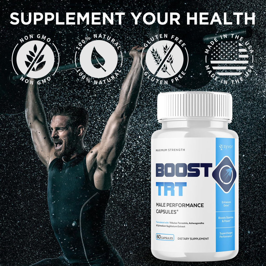 (2 Pack) Boost TRT Capsules, Official BoostTRT Capsules with All Natural Ingredients, Advanced Health & Wellness Support Formula with Max Strength Premium Active Lifestyle Vitamins (120 Capsules) Syvor buy supplements Au