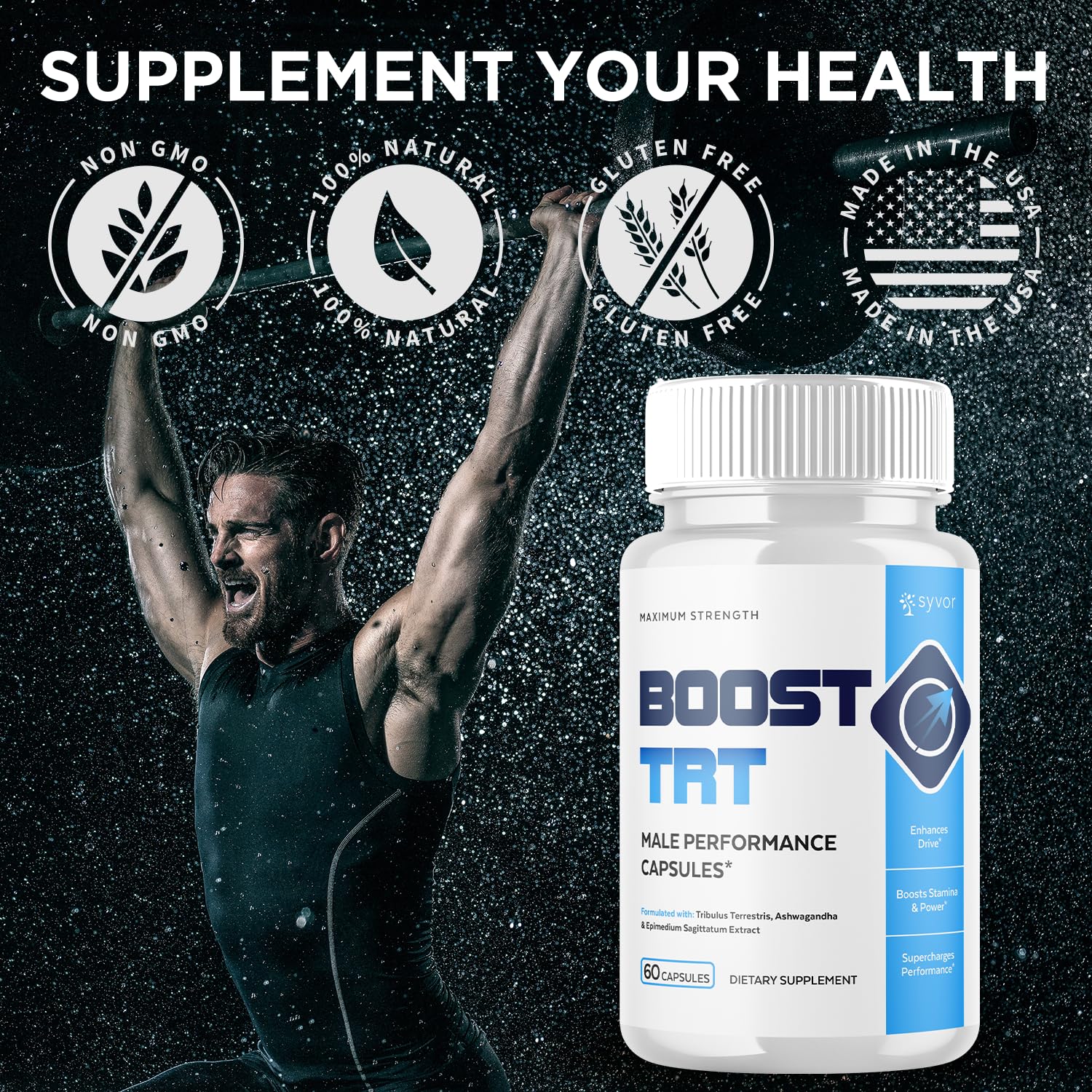 (2 Pack) Boost TRT Capsules, Official BoostTRT Capsules with All Natural Ingredients, Advanced Health & Wellness Support Formula with Max Strength Premium Active Lifestyle Vitamins (120 Capsules) Syvor buy supplements Au